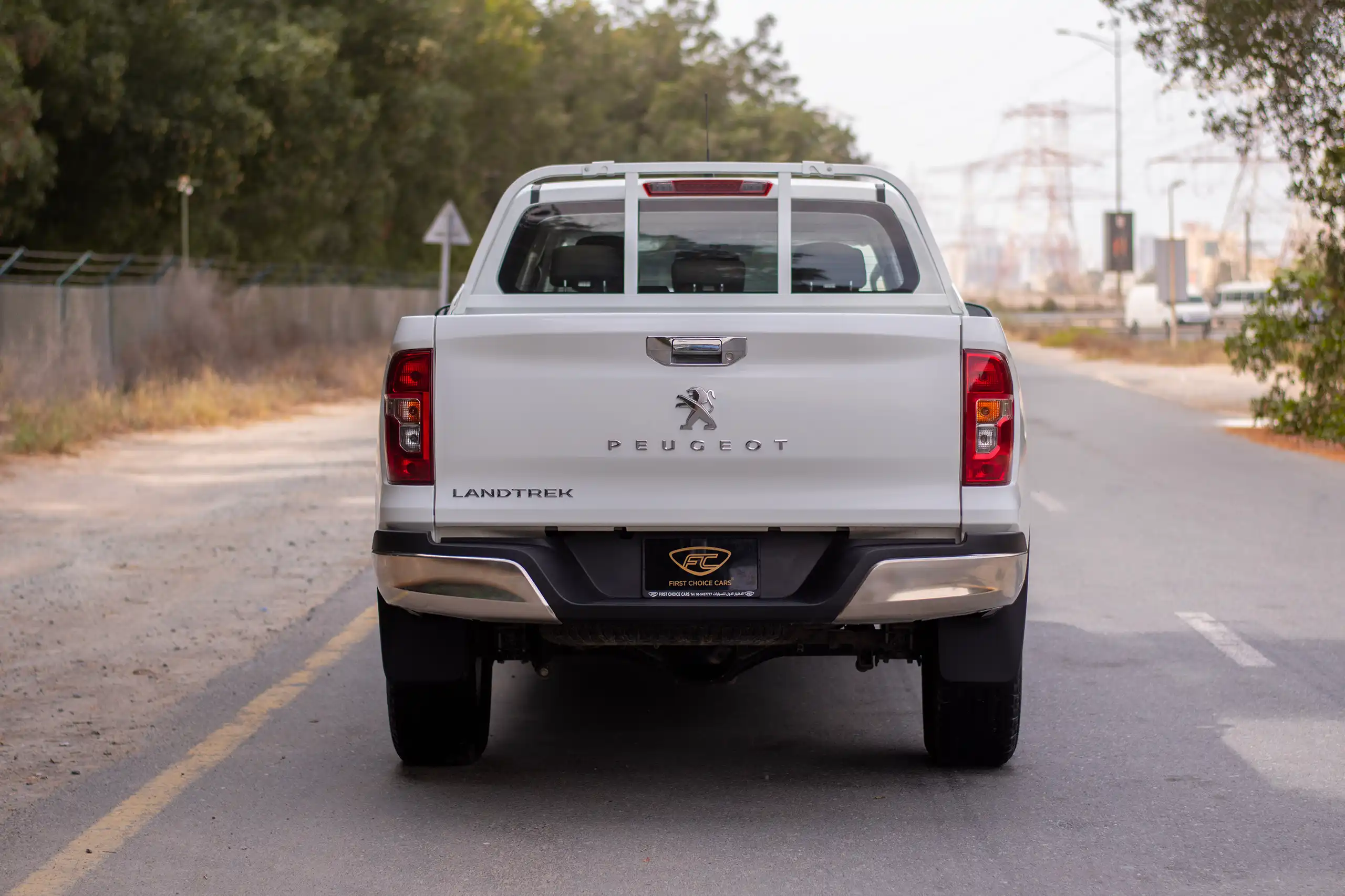 Used 2023 Peugeot Landtrek Double Cabin White – Back/Rear View at First Choice Cars Sharjah