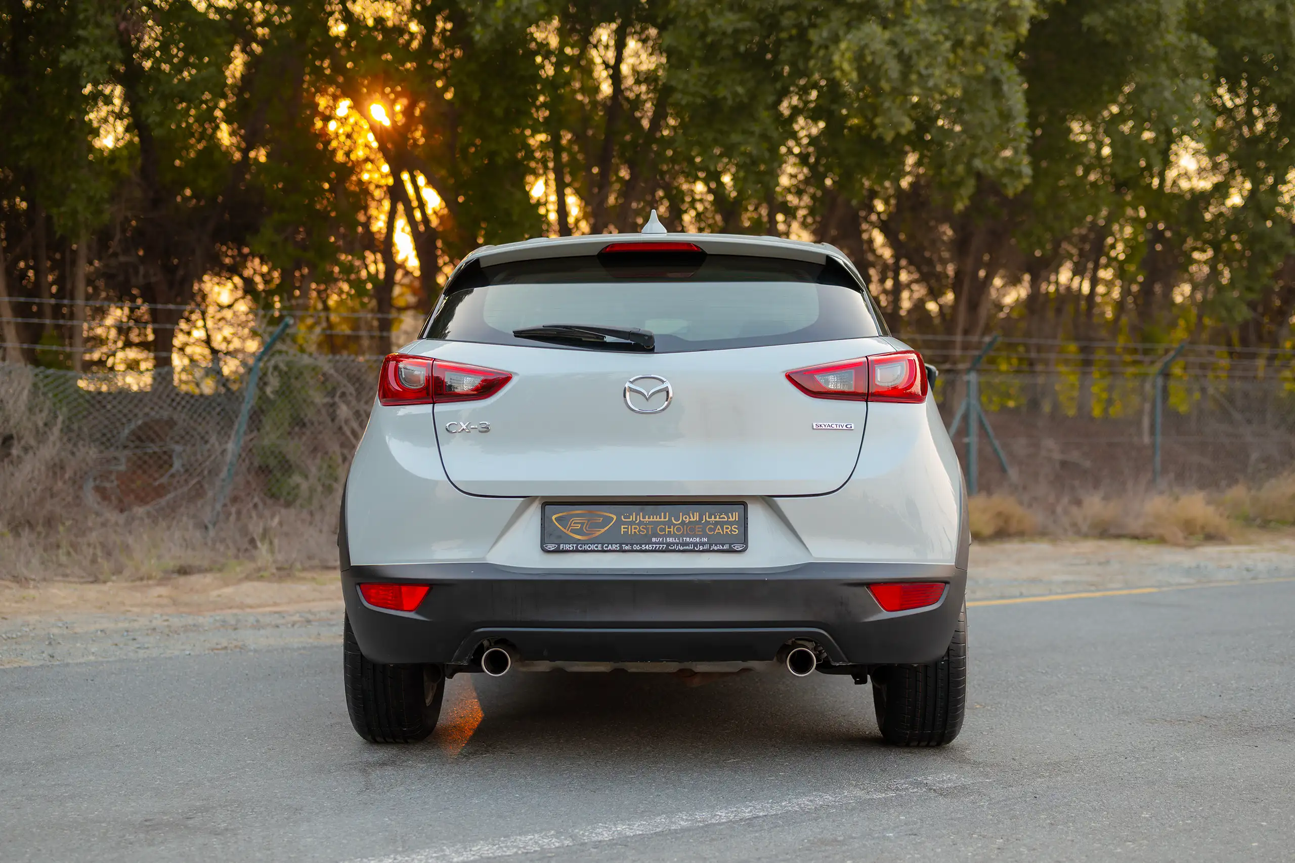 Used 2021 Mazda CX-3 GS Silver – Back/Rear View at First Choice Cars Sharjah