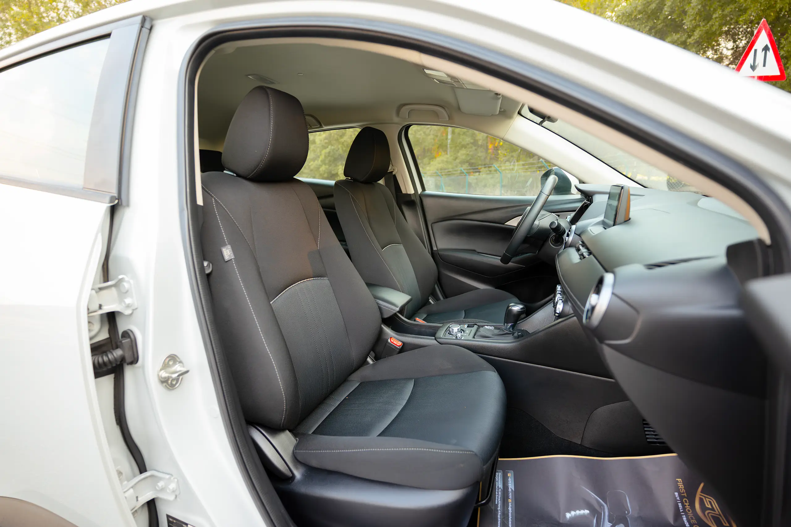 Used 2021 Mazda CX-3 GS Silver – Front Passenger Side Cabin View at First Choice Cars Sharjah