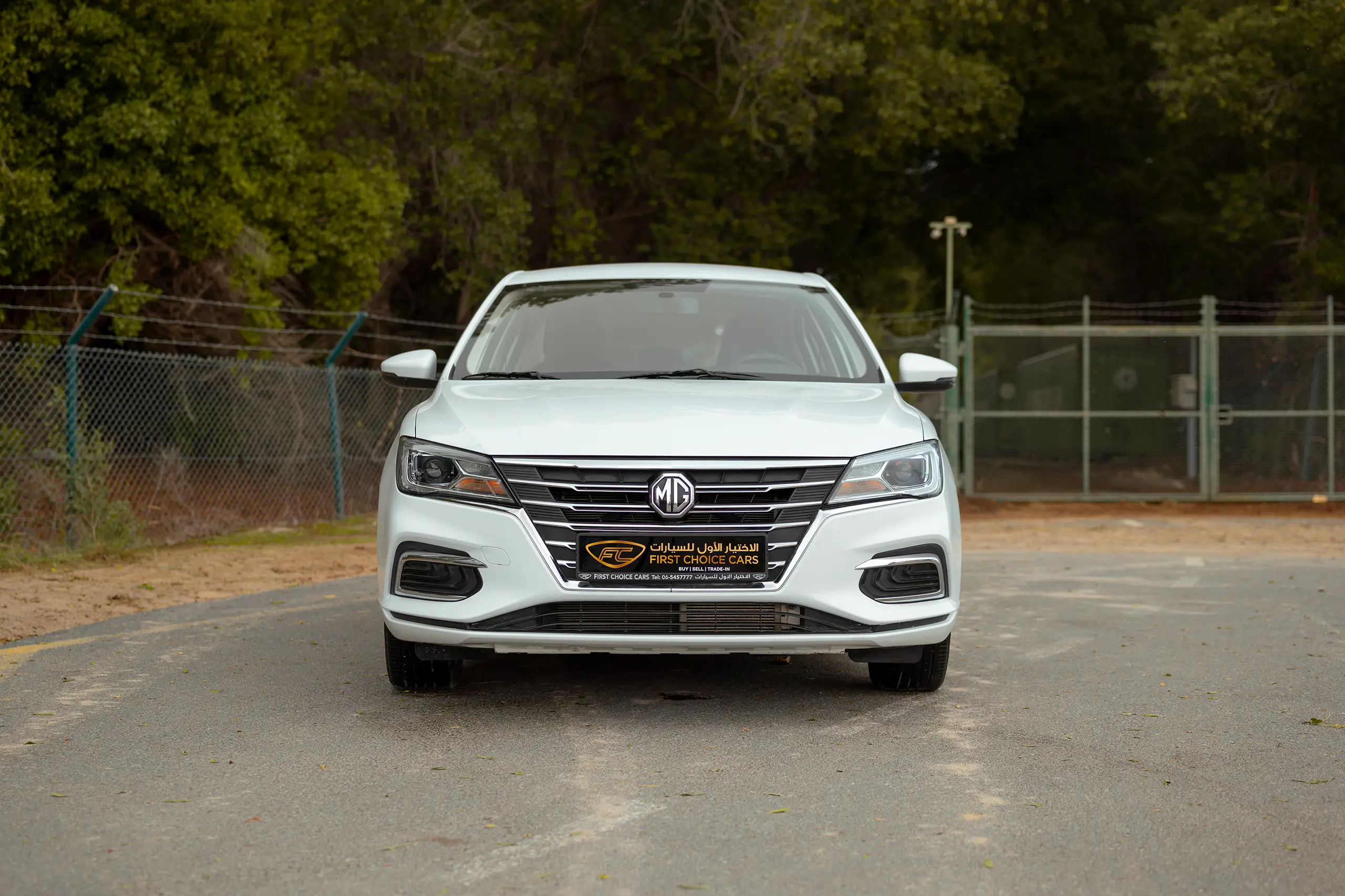 Used 2024 MG 5 Comfort White – Front Seats View at First Choice Cars Sharjah
