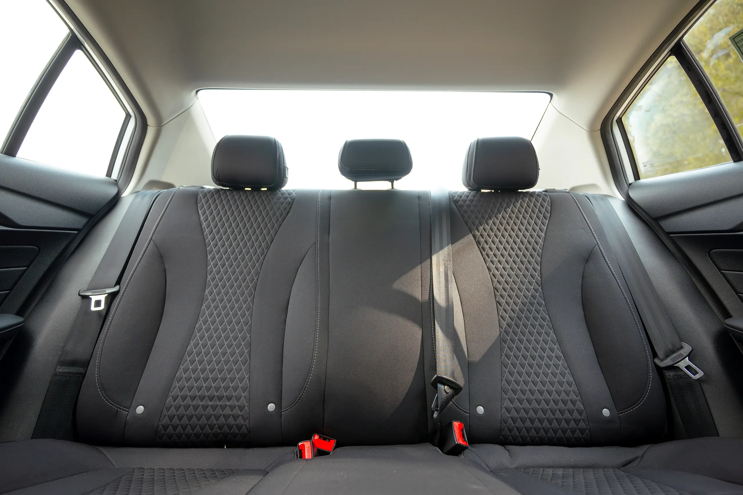 Used 2024 MG 5 Comfort White – Rear Seat View at First Choice Cars Sharjah