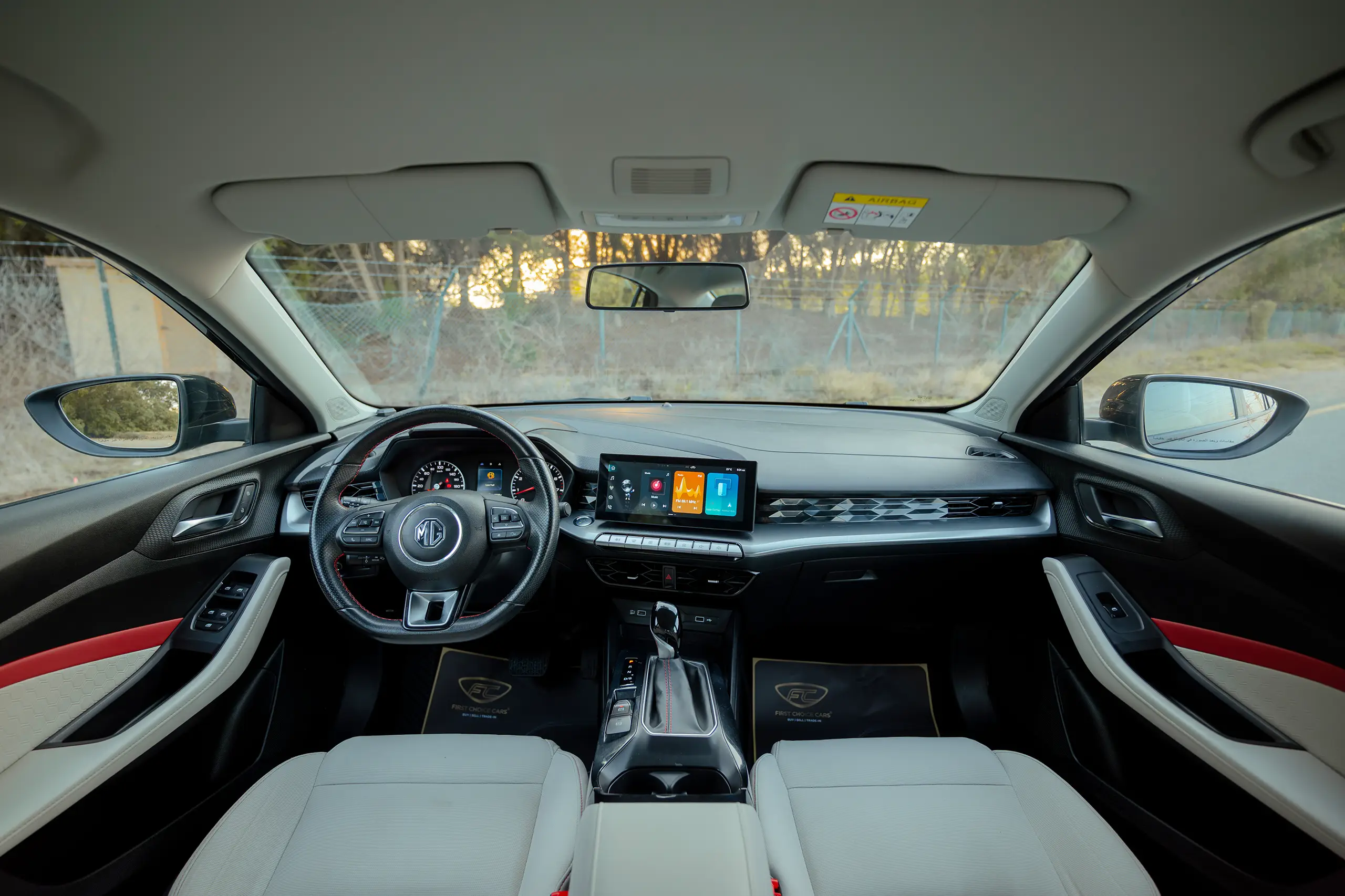 Used 2022 MG GT Comfort Black – Front Cabin / Dashboard Full View at First Choice Cars Sharjah