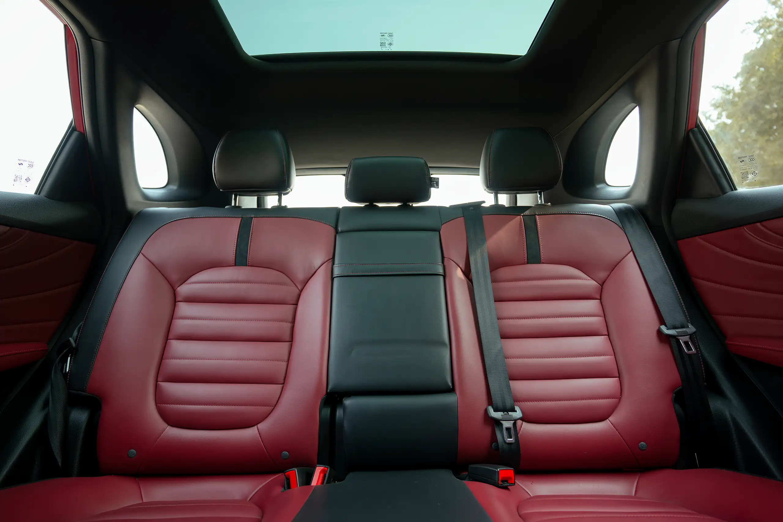 Used 2022 MG HS Luxury Red – Rear Seat View at First Choice Cars Sharjah