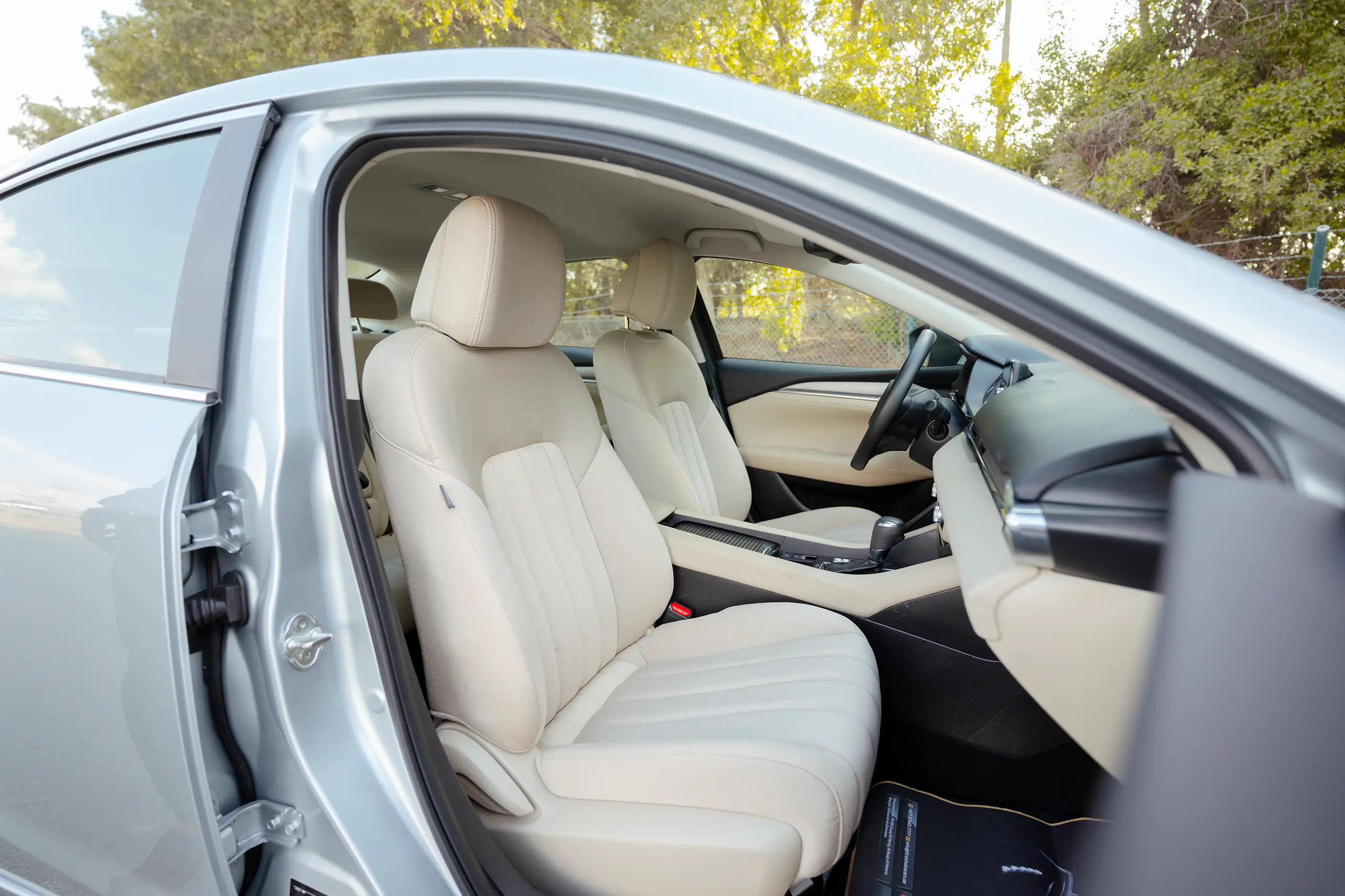 Used 2023 Mazda 6 S Grade Silver – Front Passenger Side Cabin View at First Choice Cars Sharjah