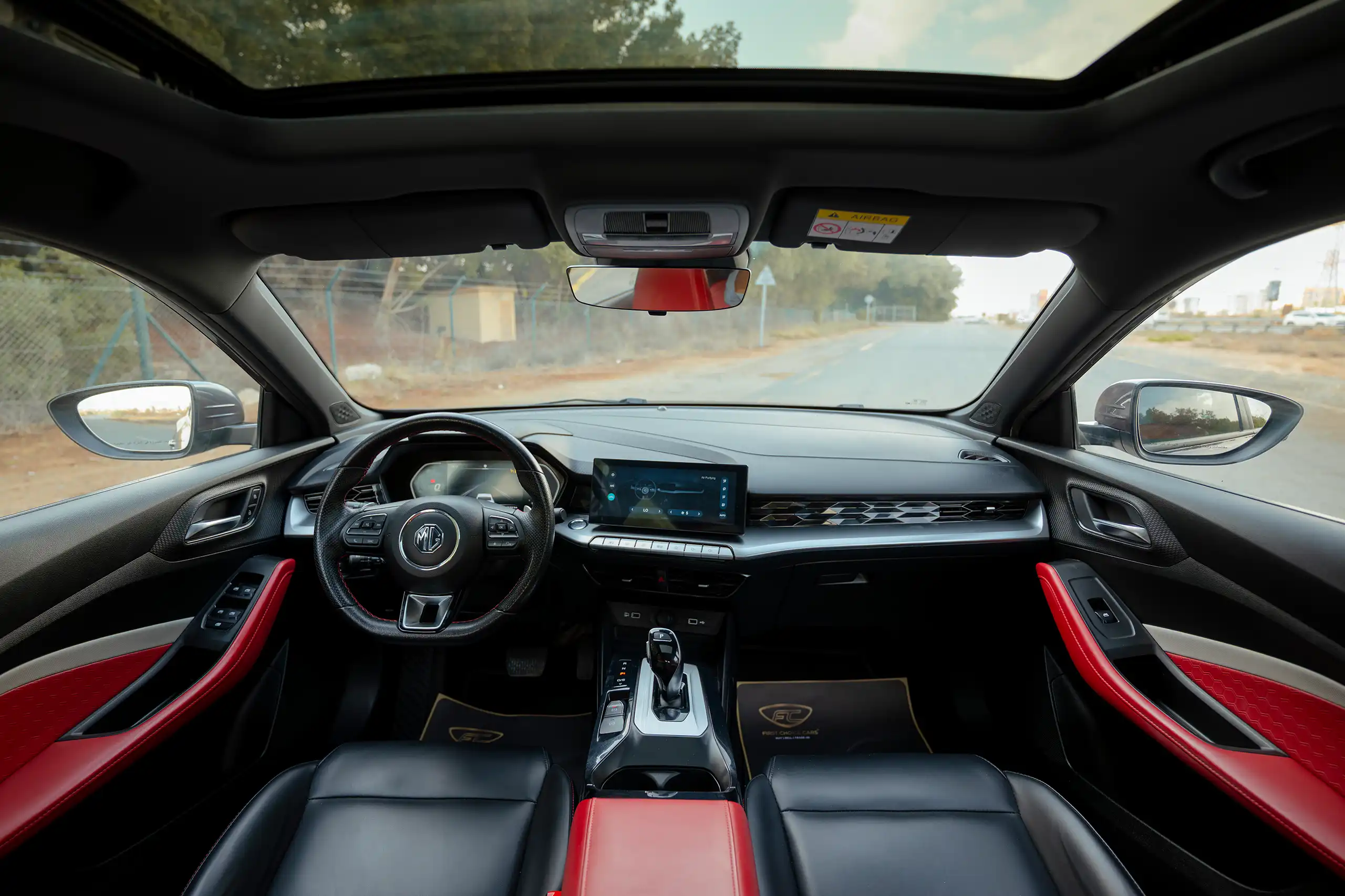 Used 2022 MG GT Luxury Grey – Front Cabin / Dashboard Full View at First Choice Cars Sharjah