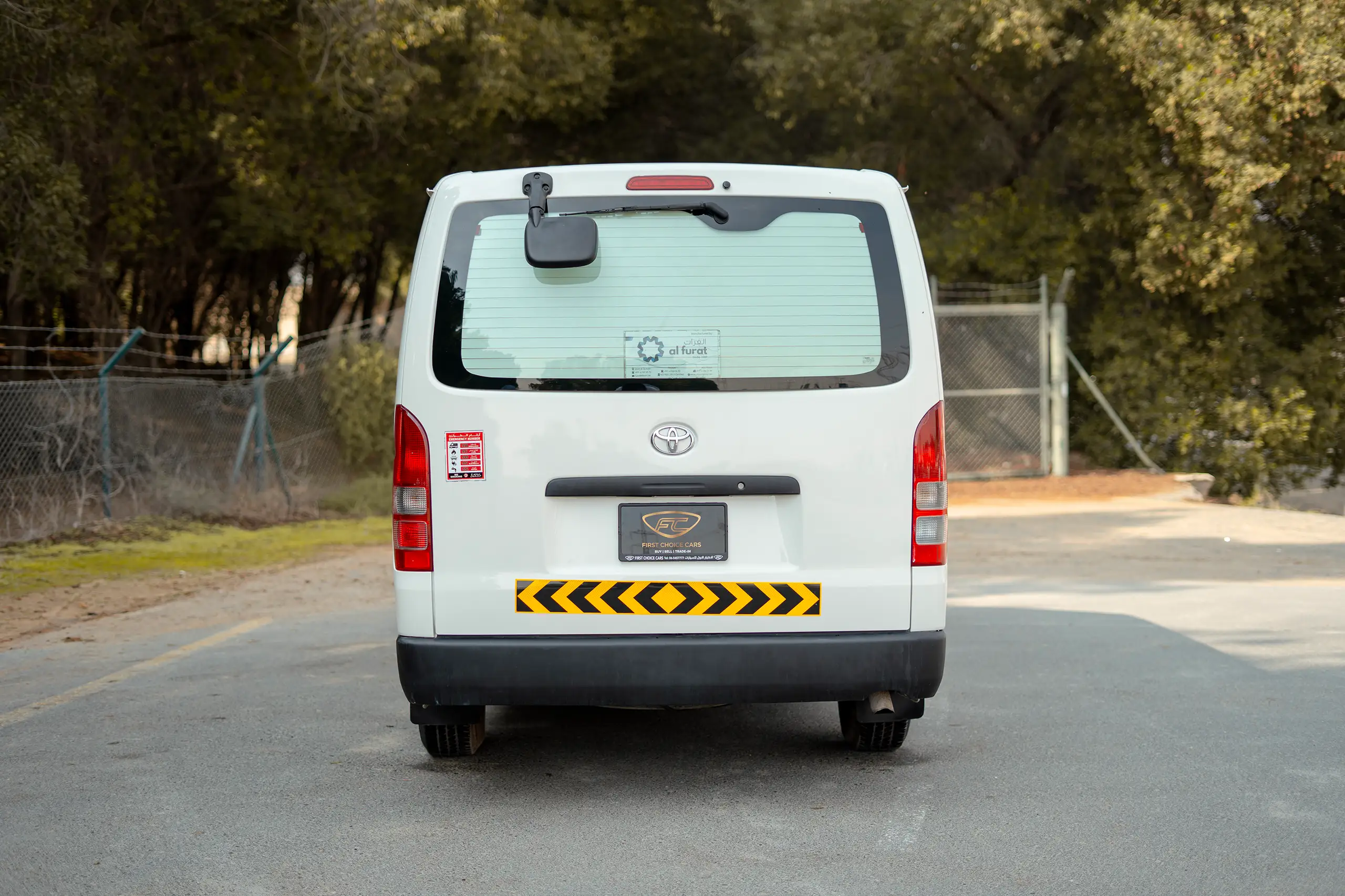 Used 2023 Toyota Hiace GL Standard Roof White – Back/Rear View at First Choice Cars Sharjah