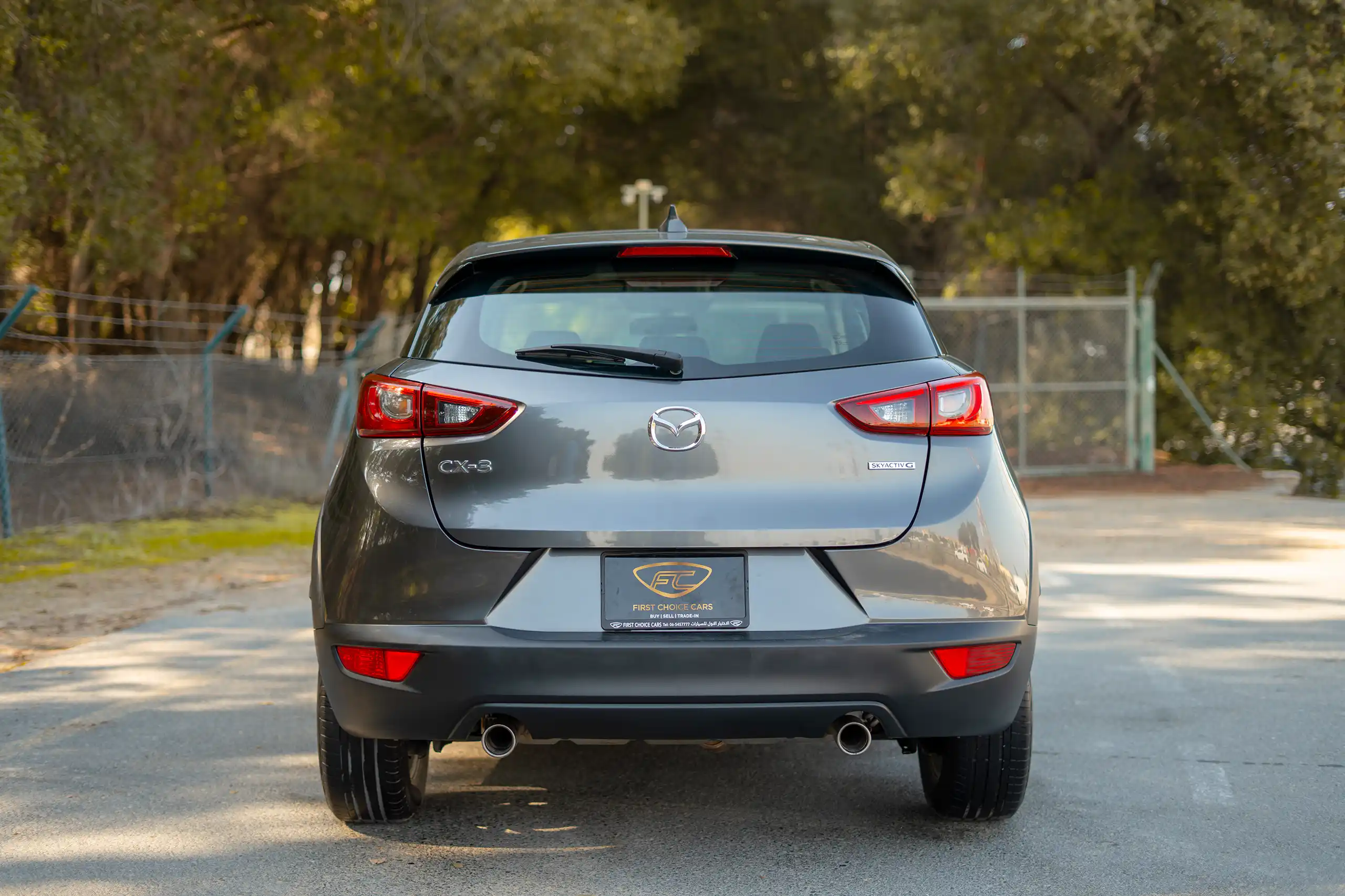 Used 2023 Mazda CX-3 GS Grey – Back/Rear View at First Choice Cars Sharjah