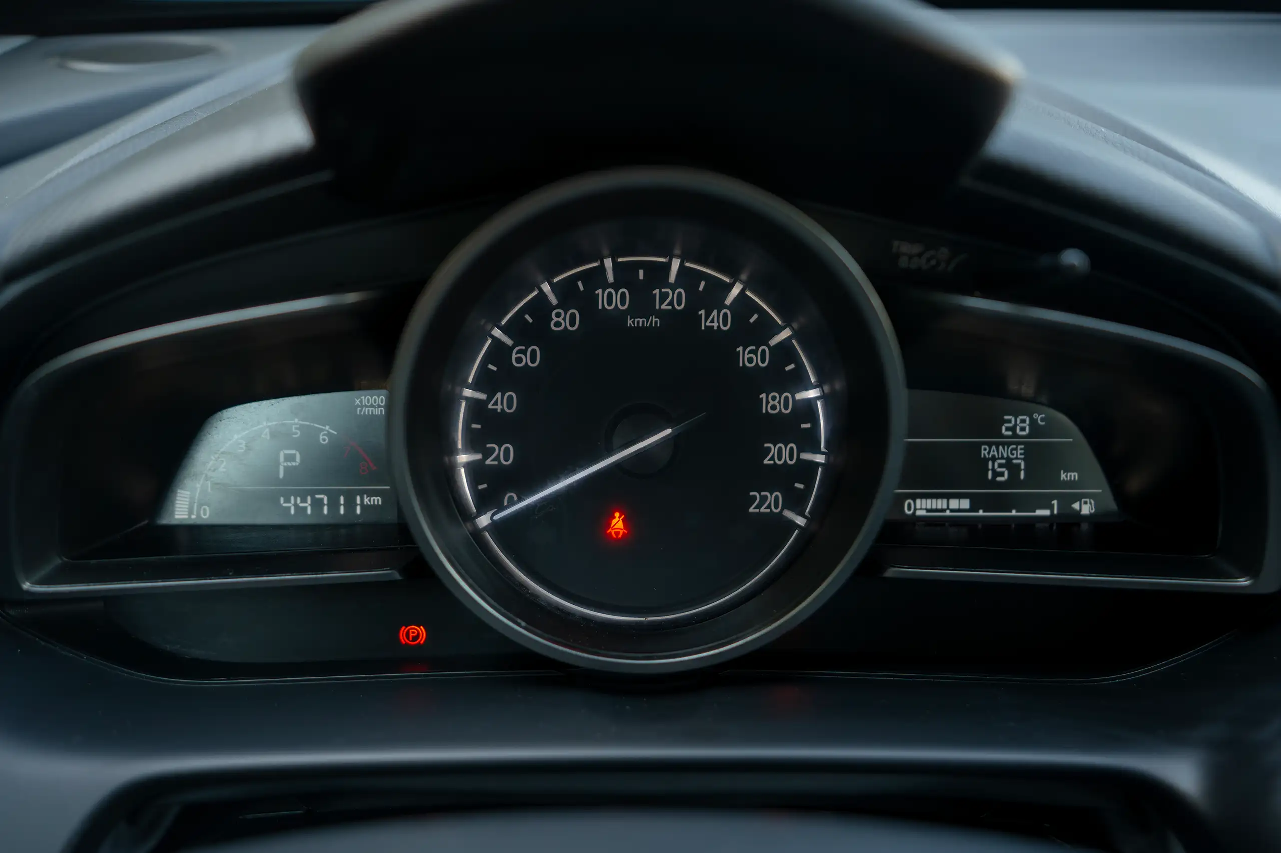 Used 2023 Mazda CX-3 GS Grey – Odometer / Mileage Reading View at First Choice Cars Sharjah