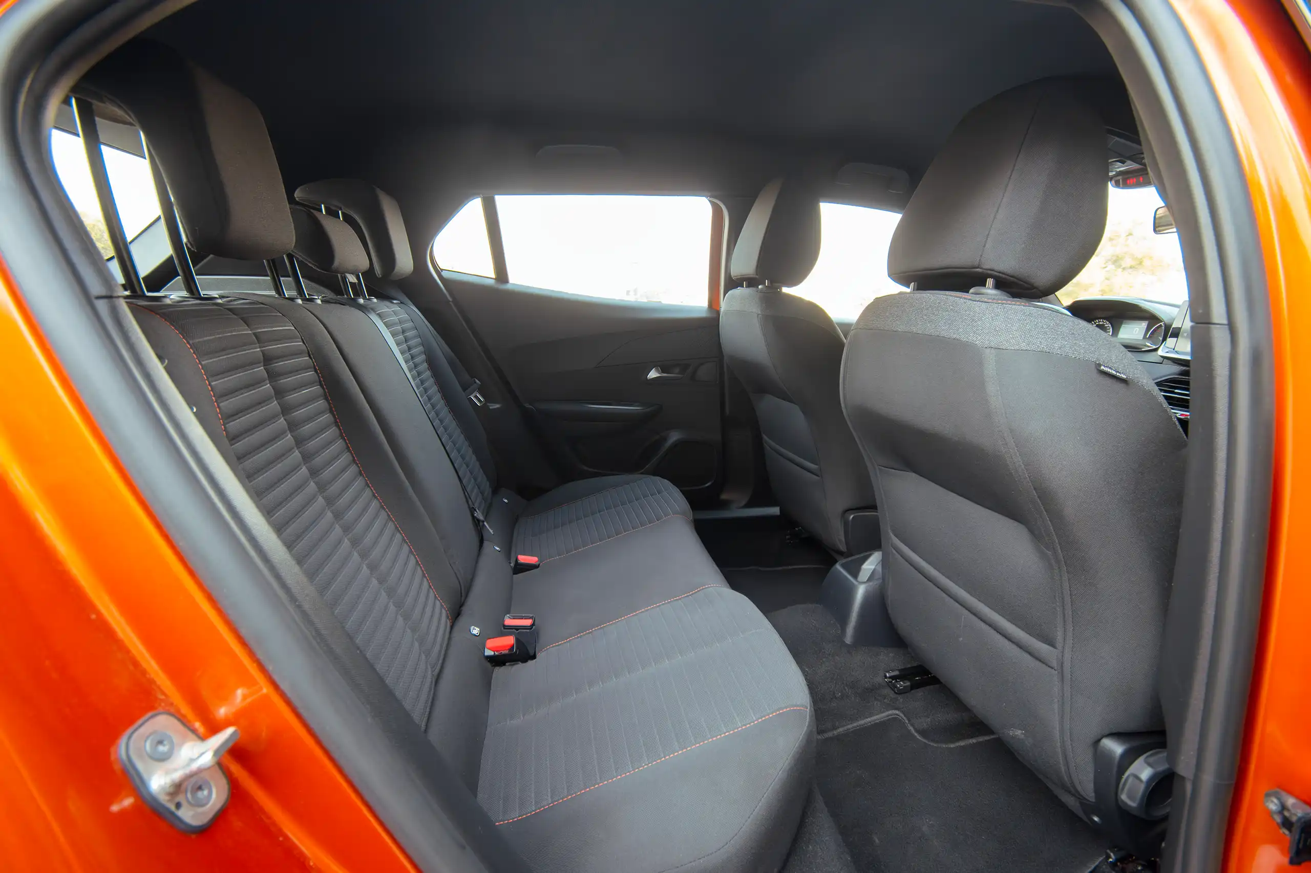 Used 2023 Peugeot 2008 Active Orange – Rear Passenger Side Cabin View at First Choice Cars Sharjah