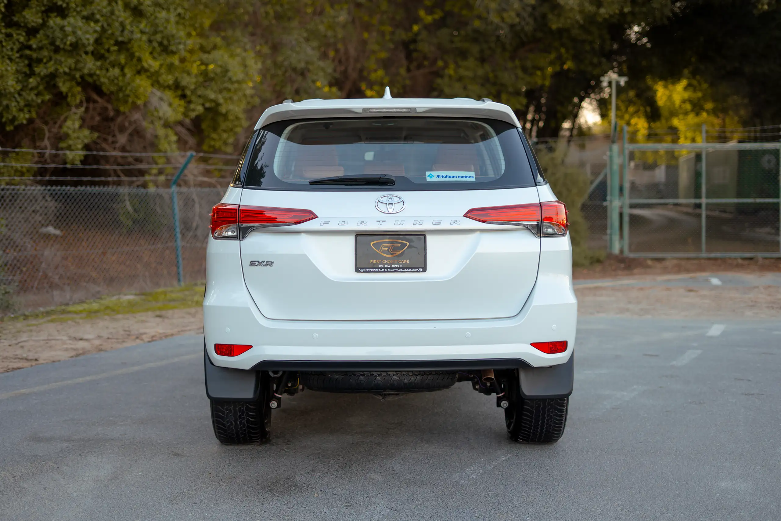 Used 2024 Toyota Fortuner EXR White – Back/Rear View at First Choice Cars Sharjah