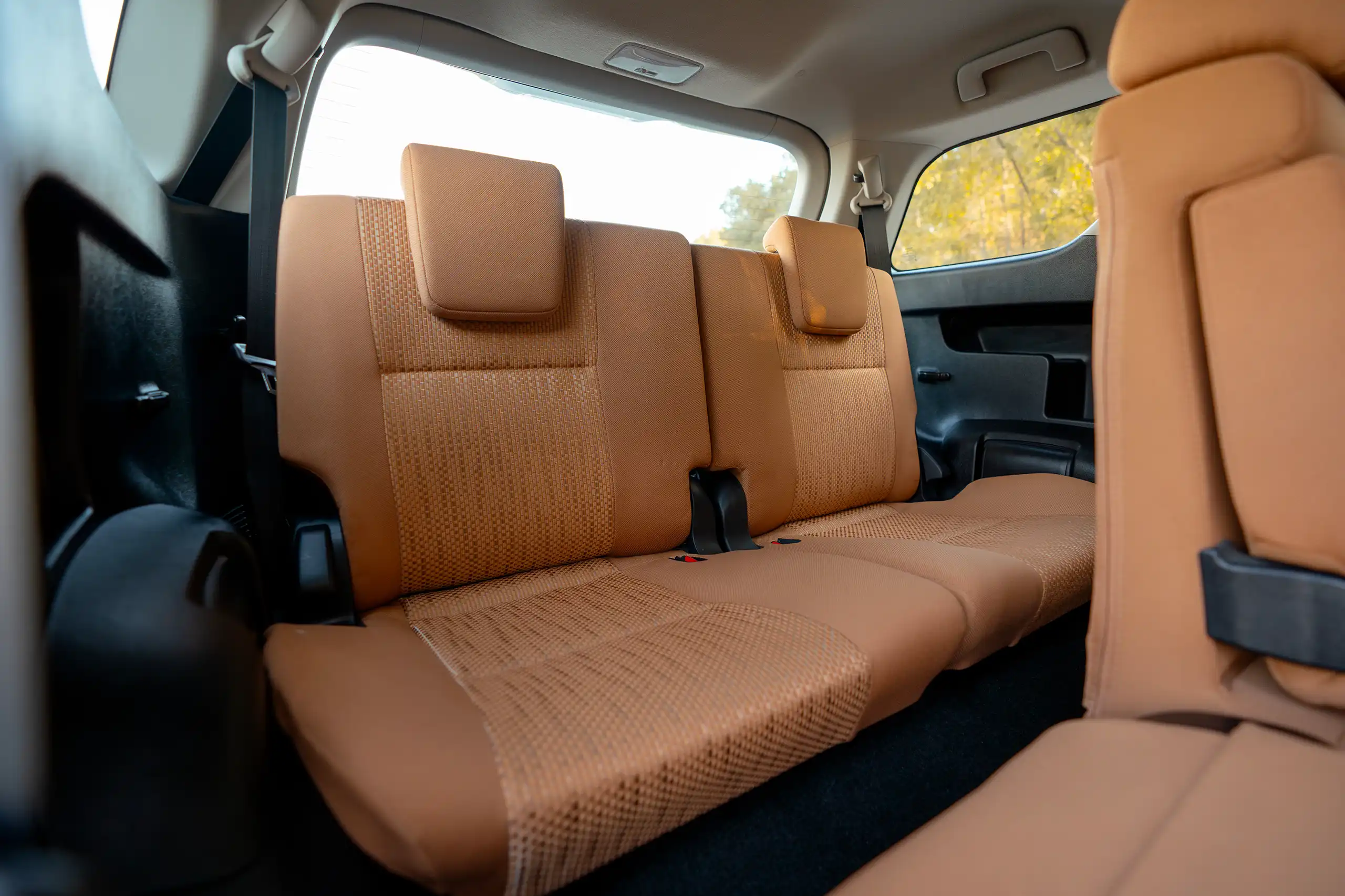 Used 2024 Toyota Fortuner EXR White – Third Row Left Seat View at First Choice Cars Sharjah