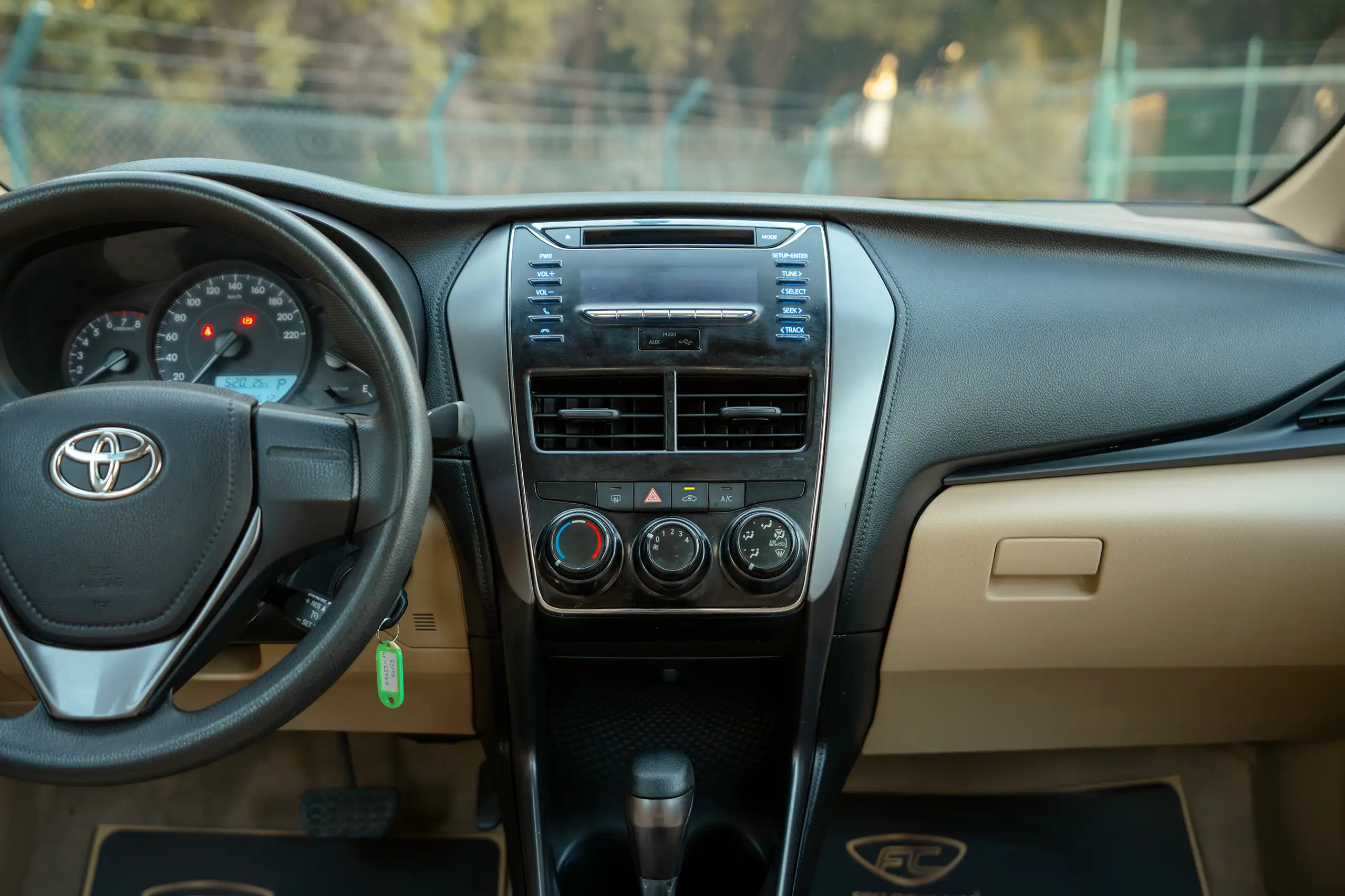 Used 2022 Toyota Yaris E Silver – Infotainment / Touchscreen System at First Choice Cars Sharjah