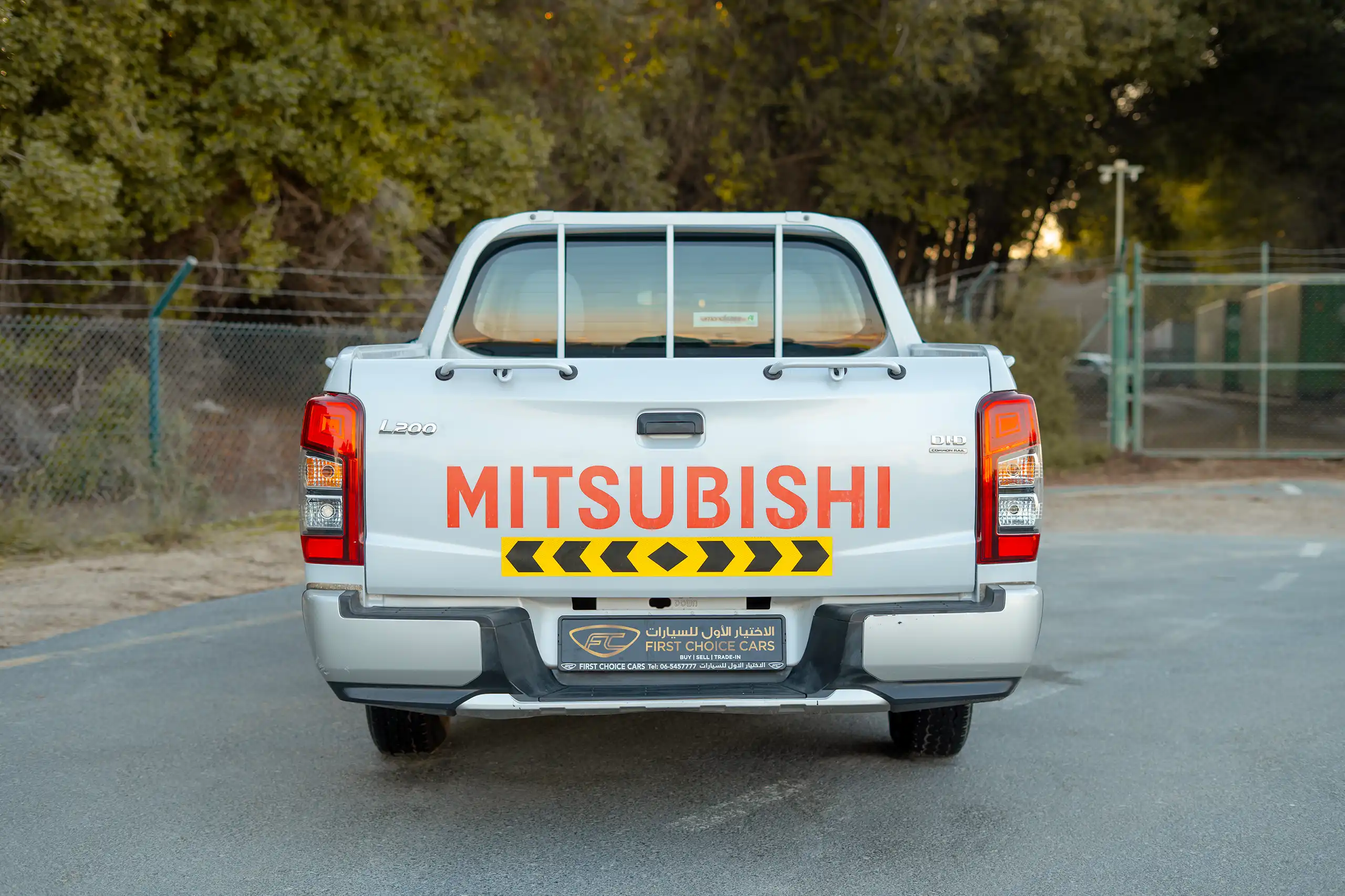 Used 2020 Mitsubishi L200 GL Double Cabin White – Back/Rear View at First Choice Cars Sharjah