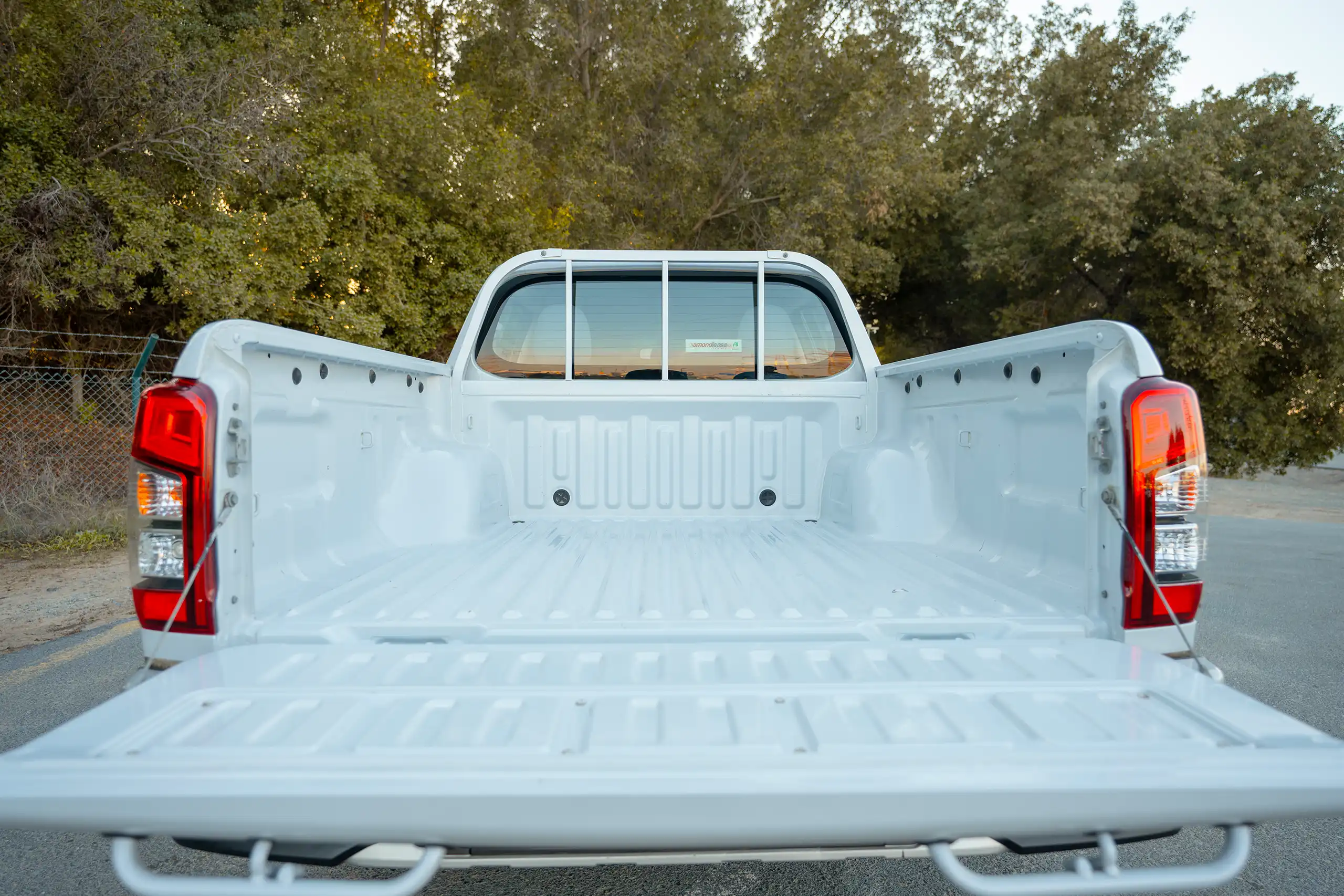 Used 2020 Mitsubishi L200 GL Double Cabin White – Boot / Trunk Space Open View at First Choice Cars Sharjah