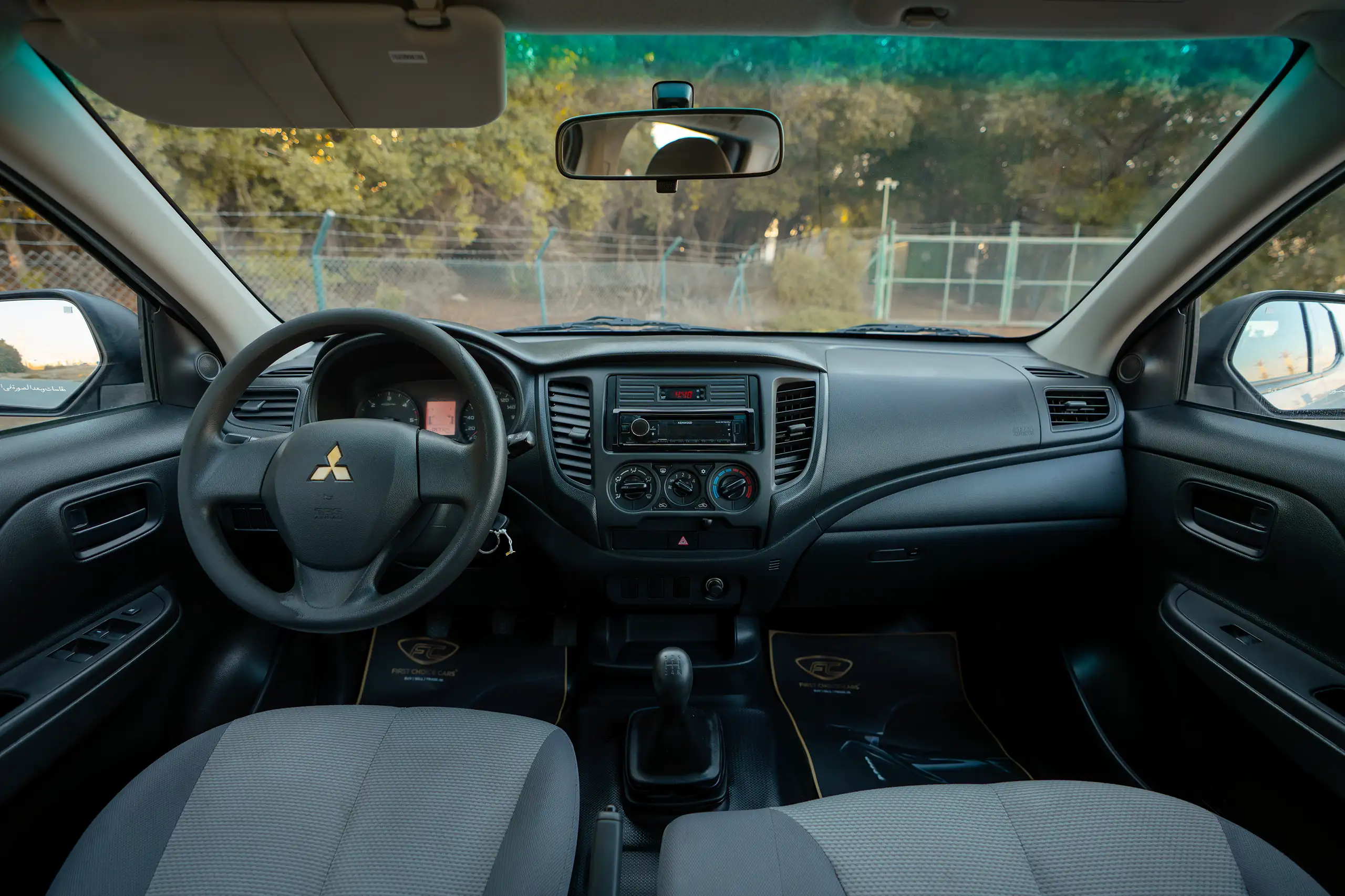 Used 2020 Mitsubishi L200 GL Double Cabin White – Front Cabin / Dashboard Full View at First Choice Cars Sharjah