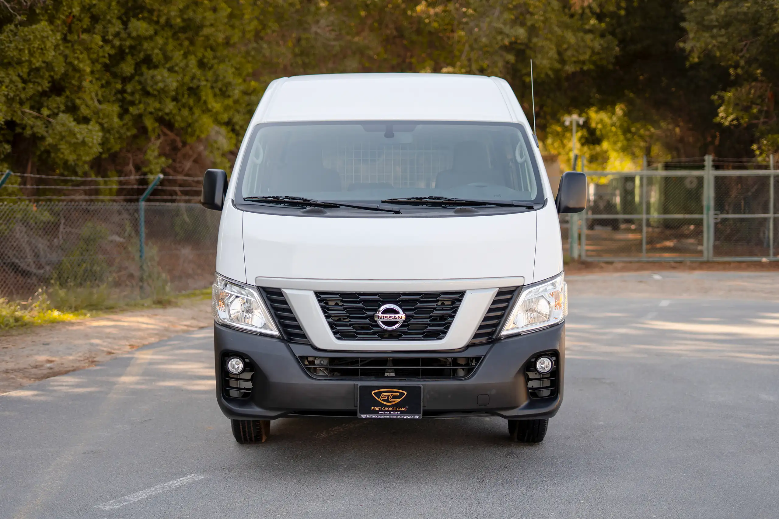 Used 2022 Nissan Urvan High Roof White – Front View at First Choice Cars Sharjah