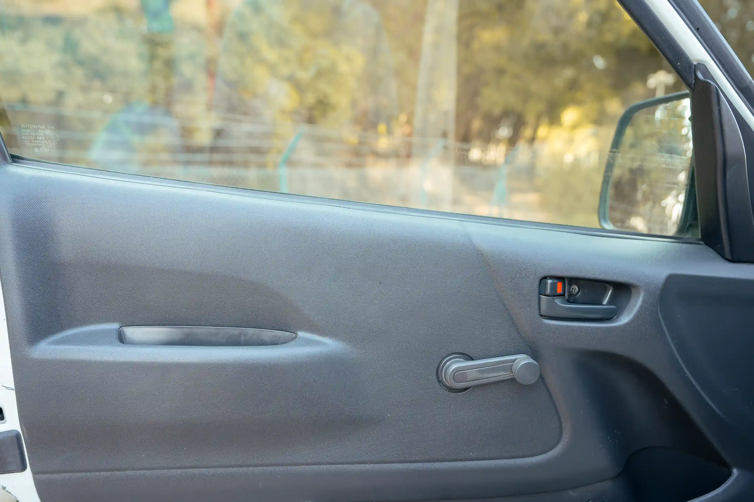 Used 2020 Toyota Hiace GL High Roof Red – Driver Door Panel Full View at First Choice Cars Sharjah