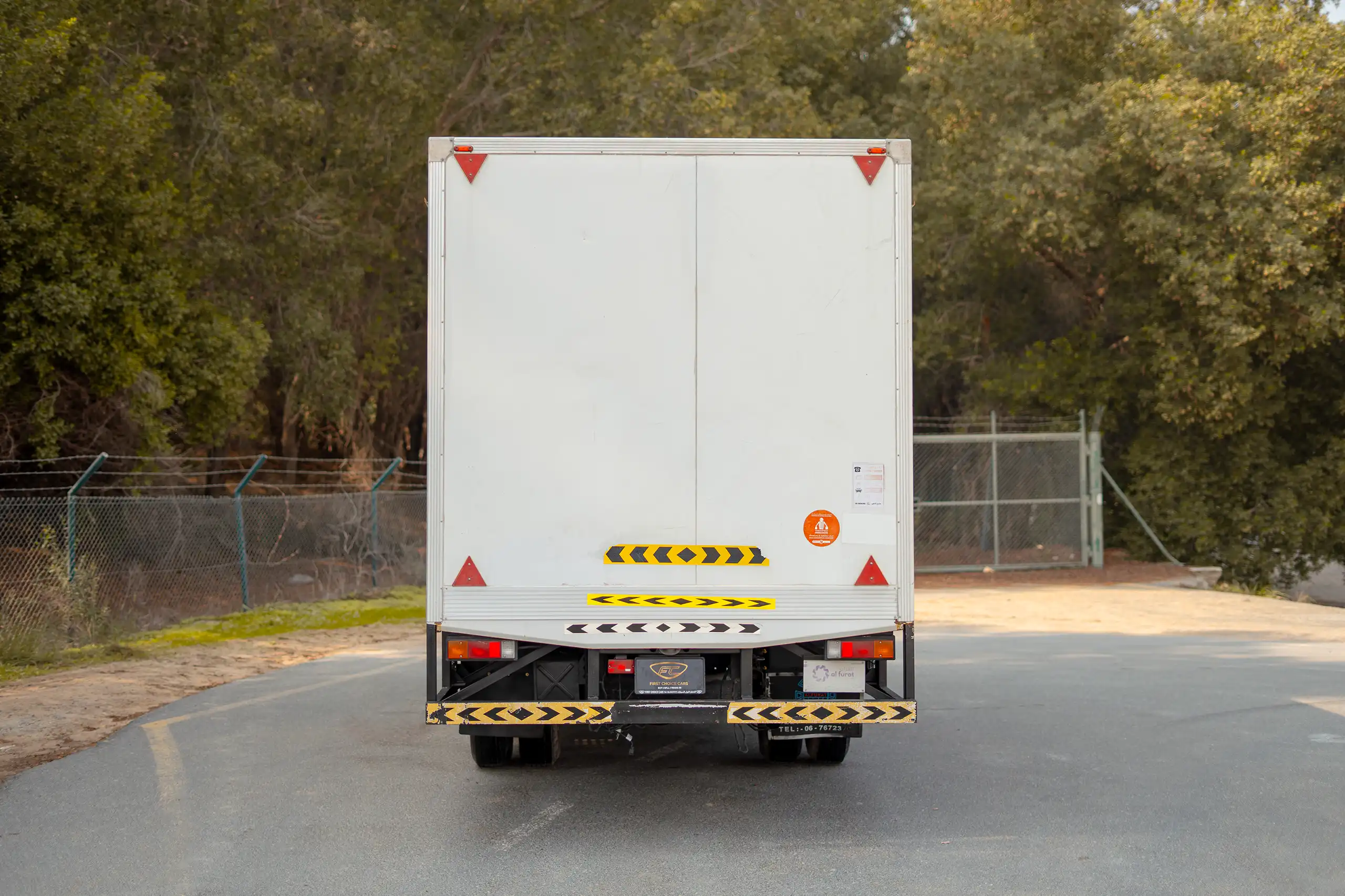 Used 2020 Mitsubishi Canter Chiller Box White – Back/Rear View at First Choice Cars Sharjah