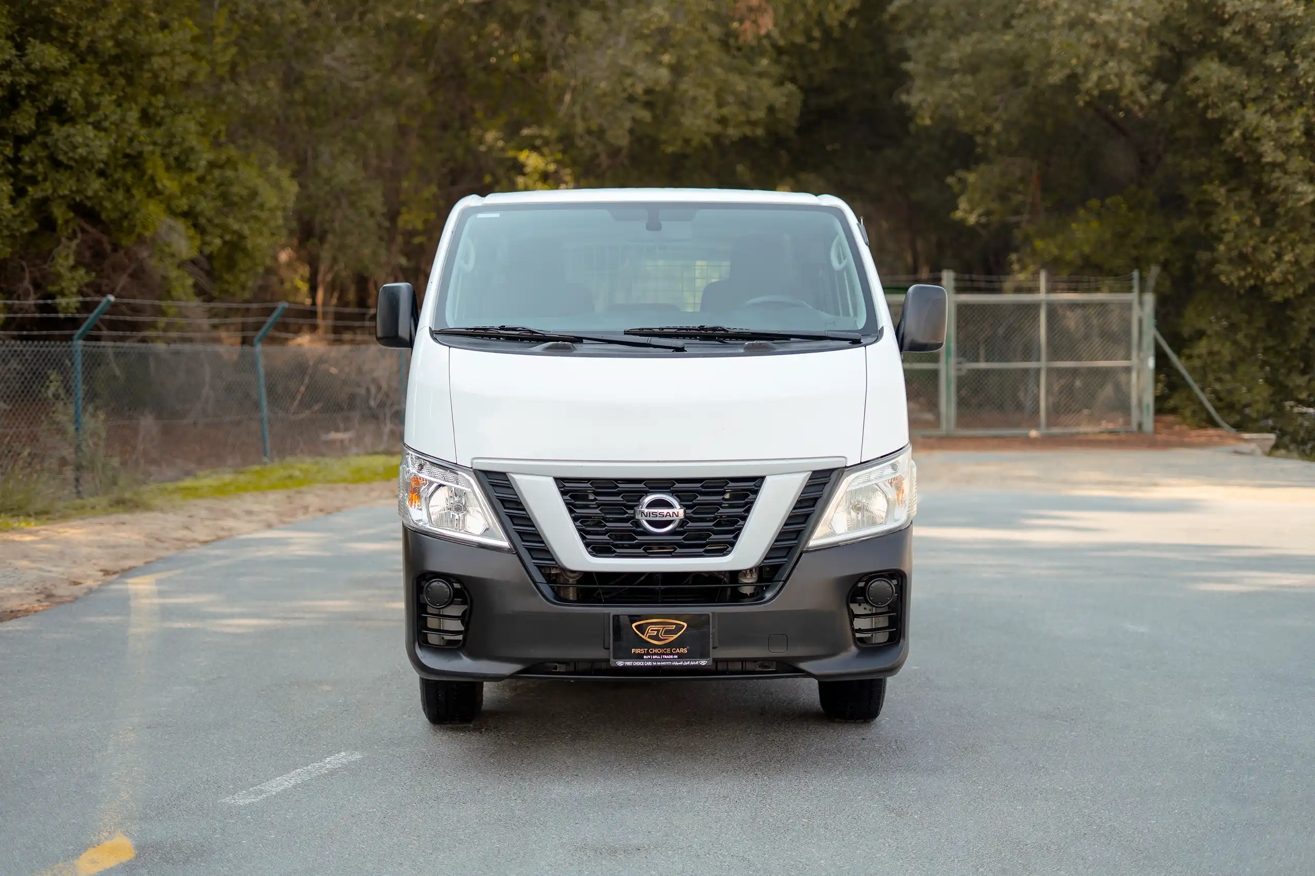 Used 2022 Nissan Urvan Standard Roof White – Front View at First Choice Cars Sharjah