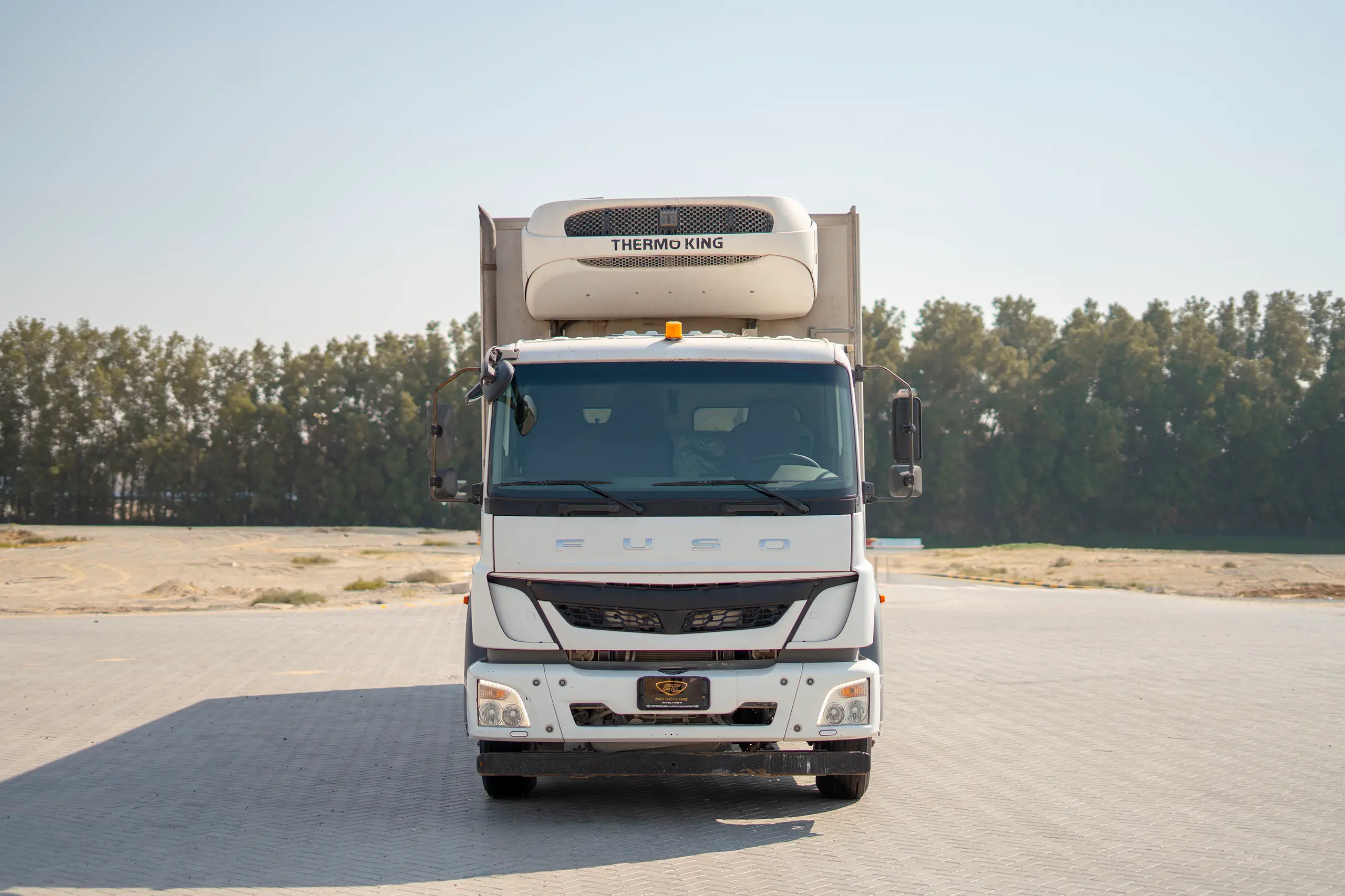 Used 2020 Mitsubishi FUSO FJ Freezer Box White – Front View at First Choice Cars Sharjah
