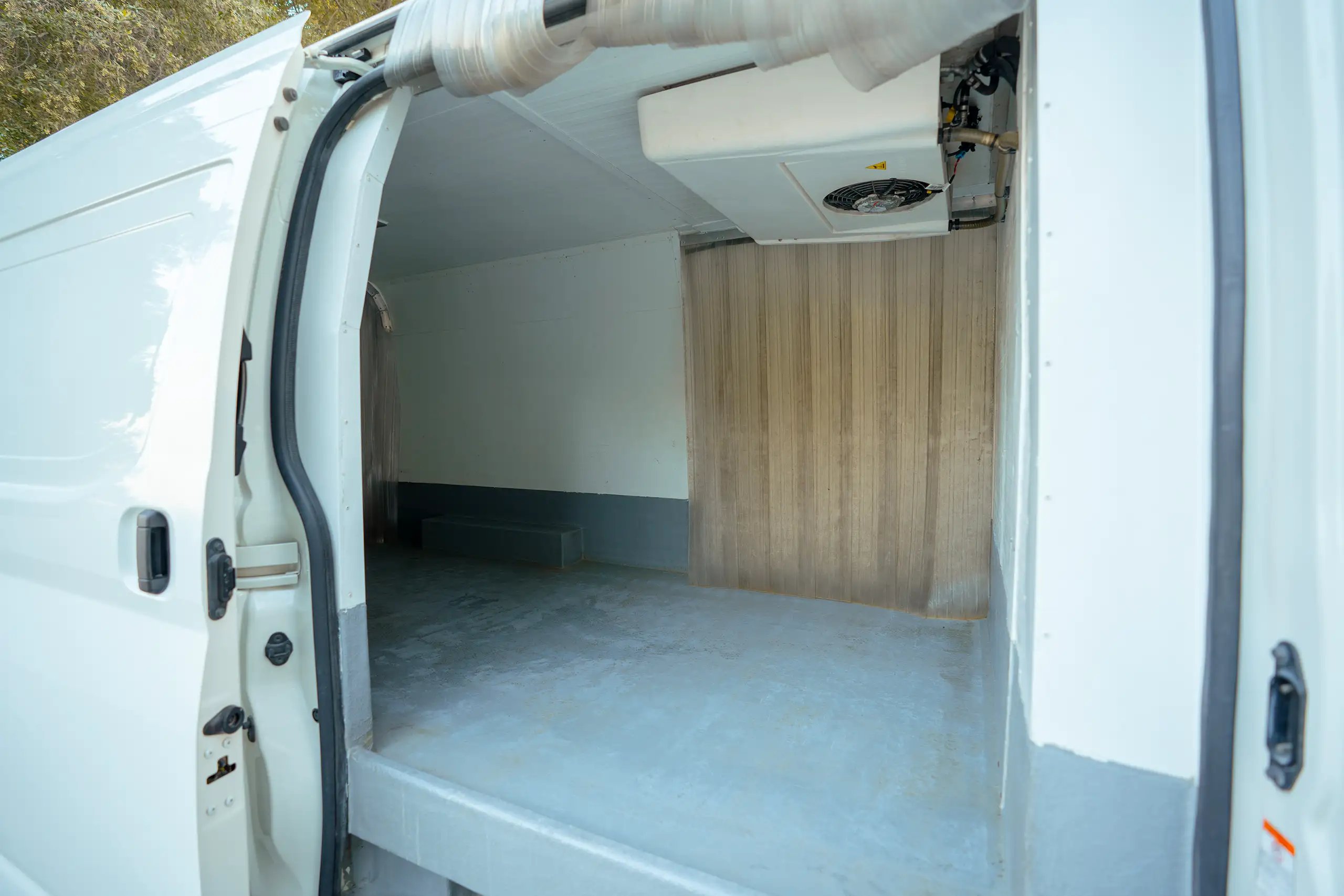 Used 2020 Toyota Hiace GL High Roof White – Chiller Box Right Side Interior View at First Choice Cars Sharjah