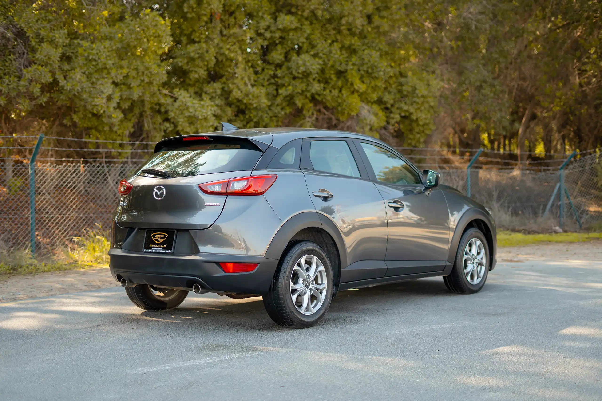 Used 2022 Mazda CX-3 GS Grey – Right Back Diagonal (45°) View at First Choice Cars Sharjah
