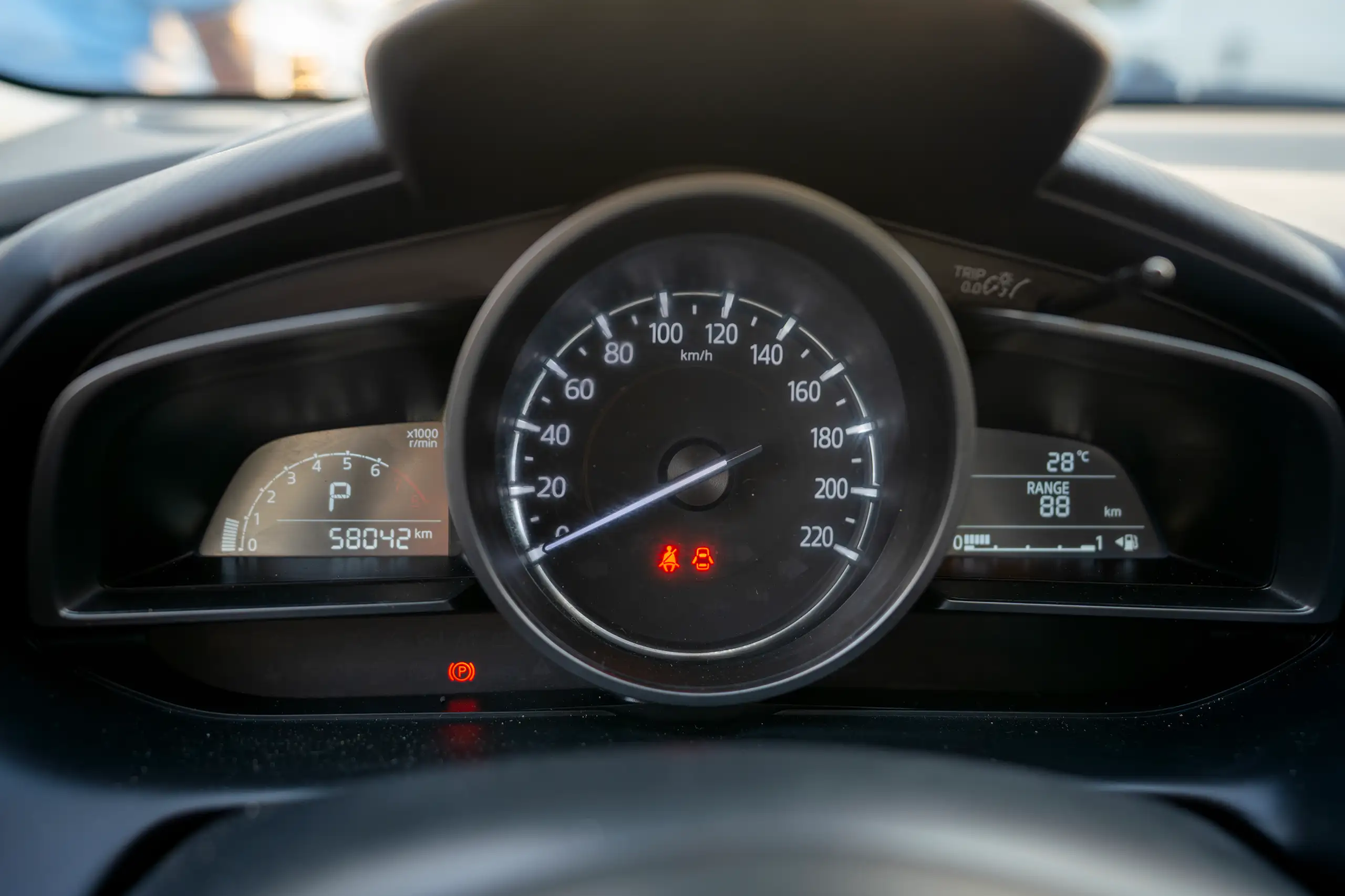 Used 2022 Mazda CX-3 GS Grey – Odometer / Mileage Reading View at First Choice Cars Sharjah