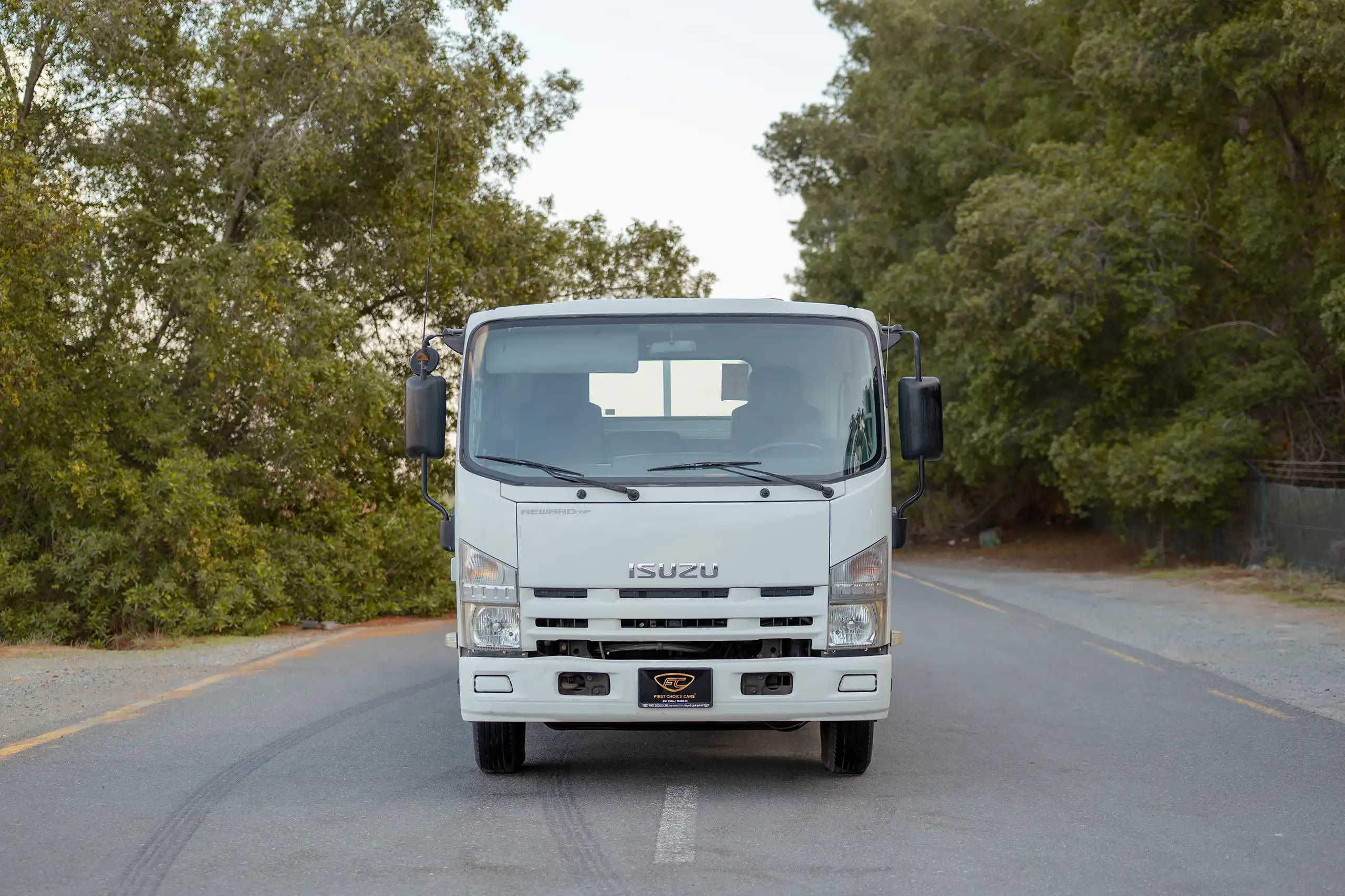 Used 2017 Isuzu NPR Recovery White – Front View at First Choice Cars Sharjah