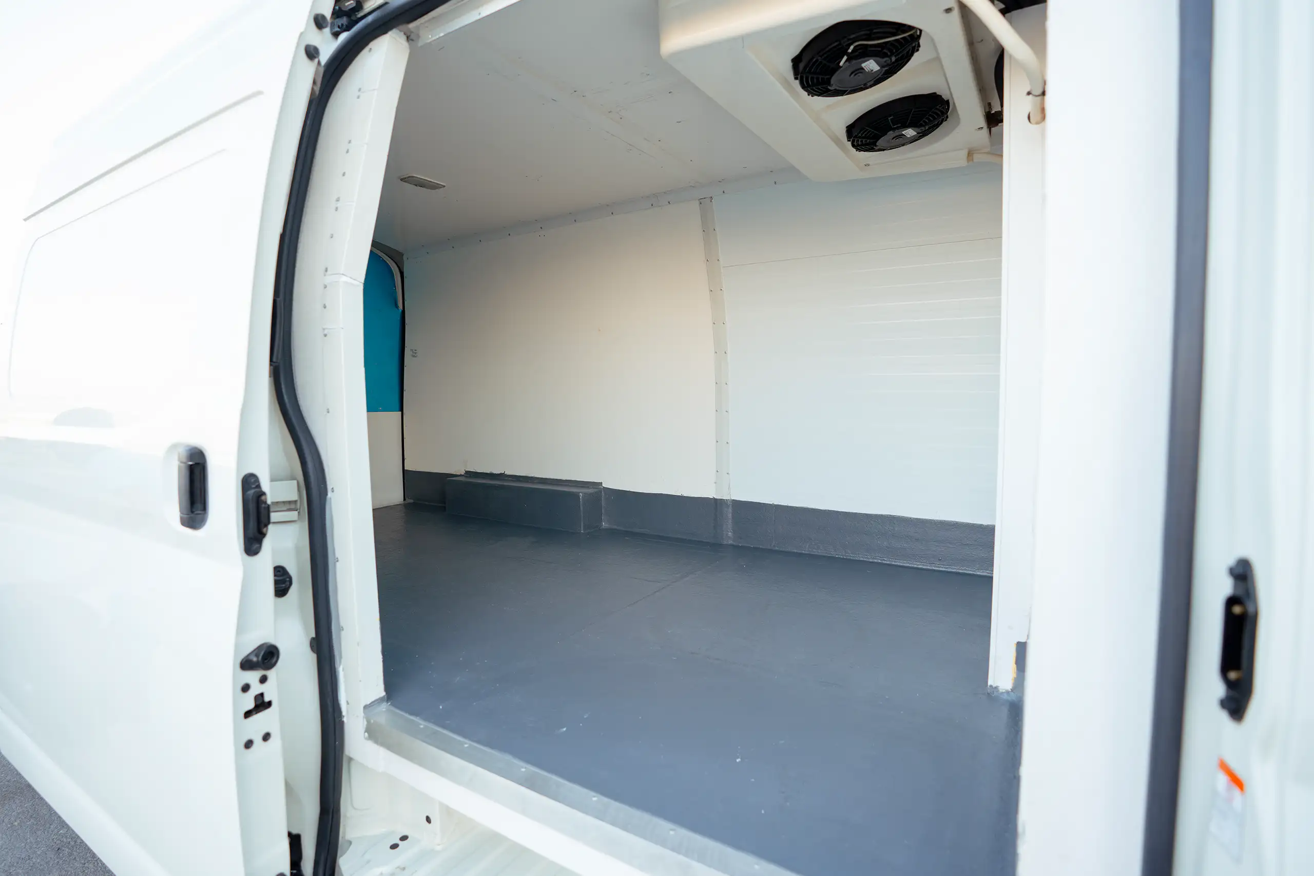 Used 2020 Toyota Hiace GL High Roof White – Chiller Box Right Side Interior View at First Choice Cars Sharjah