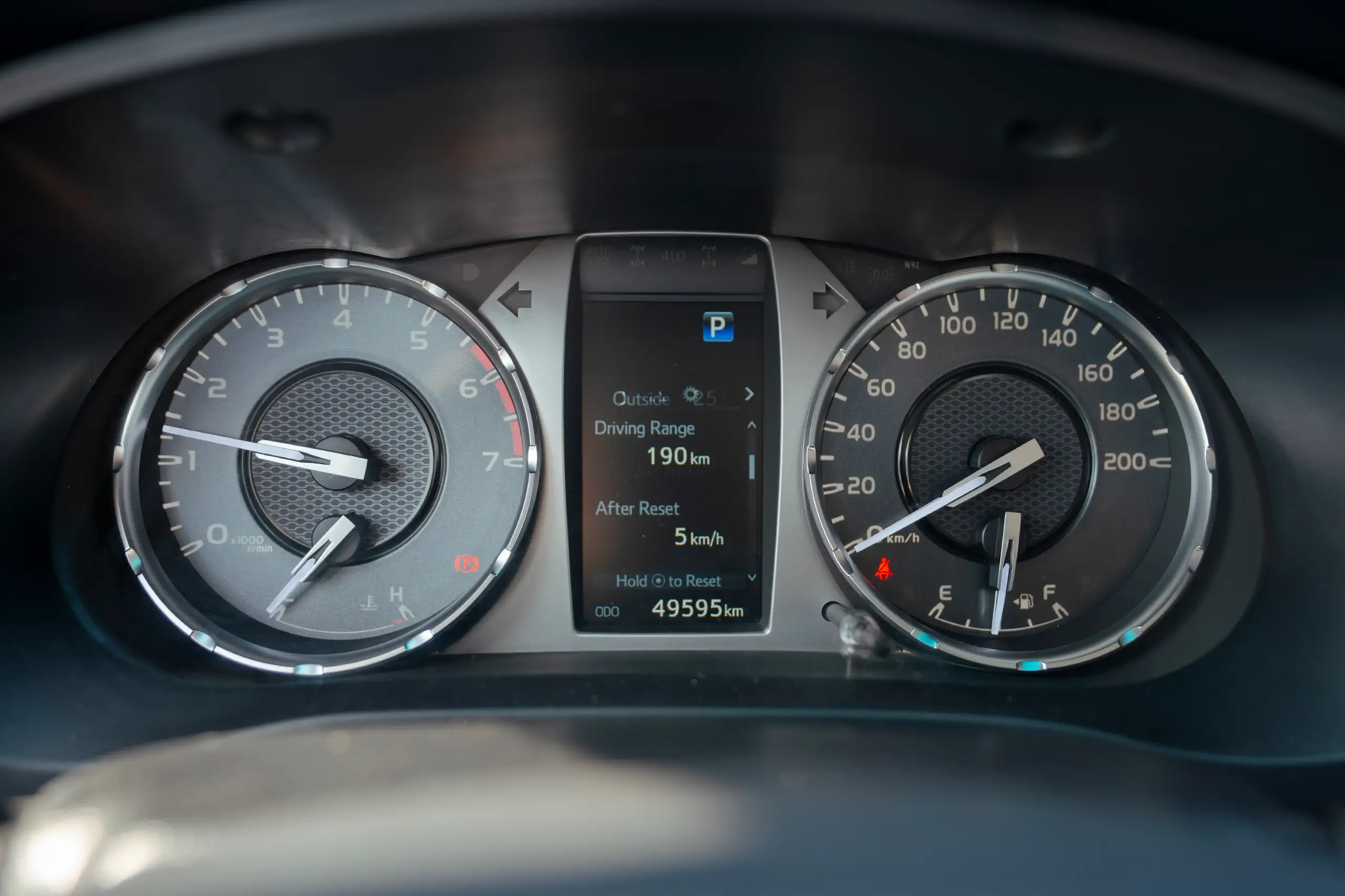 Used 2022 Toyota Hilux GLX Double Cabin White – Odometer / Mileage Reading View at First Choice Cars Sharjah