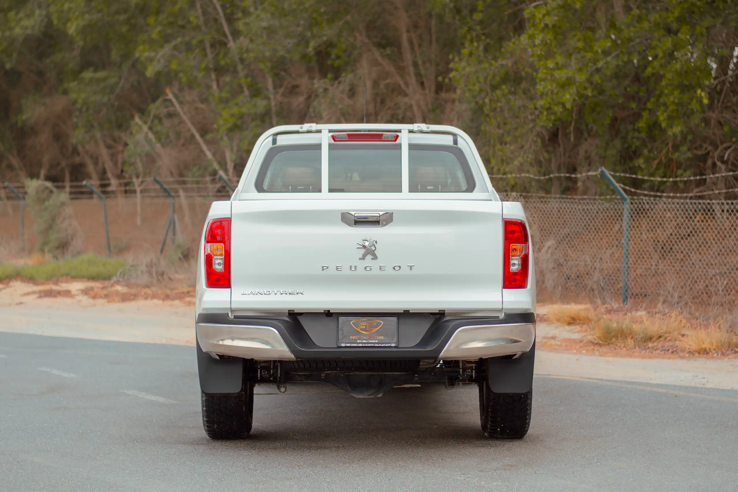 Used 2023 Peugeot Landtrek Double Cabin White – Back/Rear View at First Choice Cars Sharjah