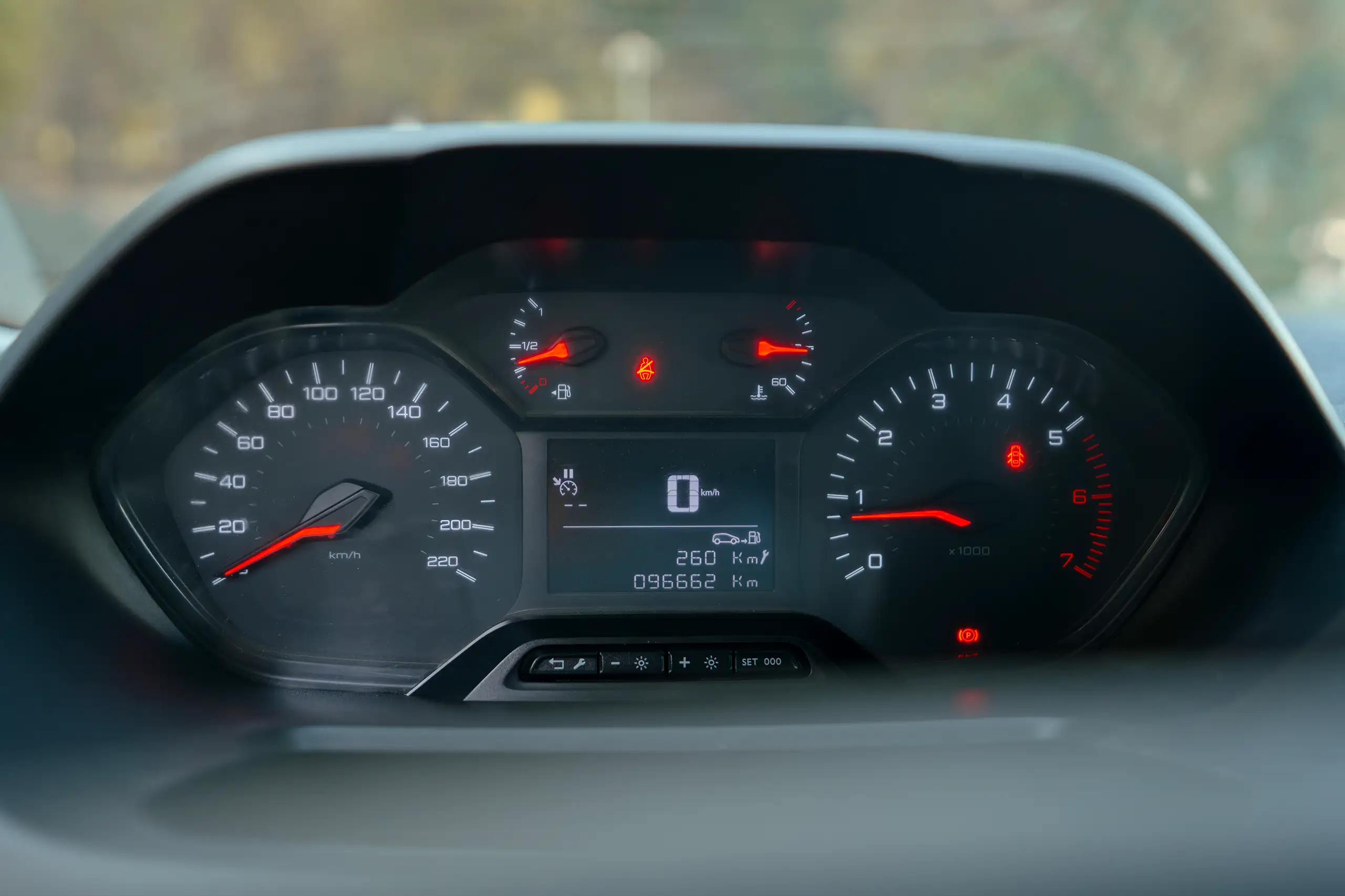 Used 2022 Peugeot Partner Standard White – Odometer / Mileage Reading View at First Choice Cars Sharjah