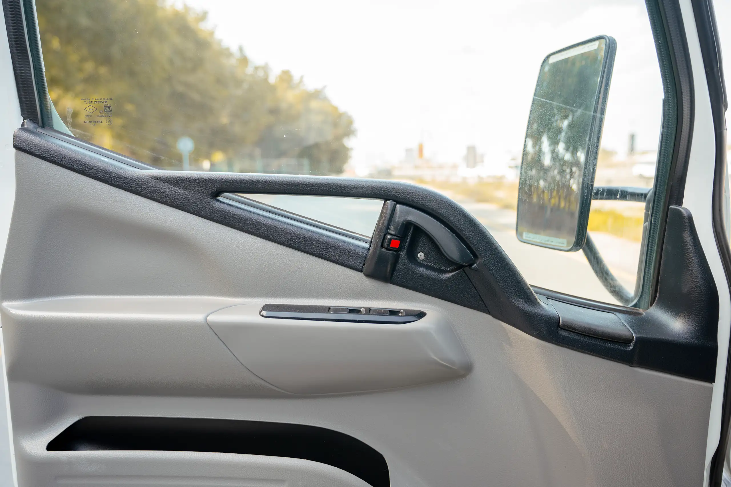 Used 2020 Mitsubishi Canter Chiller Box White – Driver Door Panel Full View at First Choice Cars Sharjah