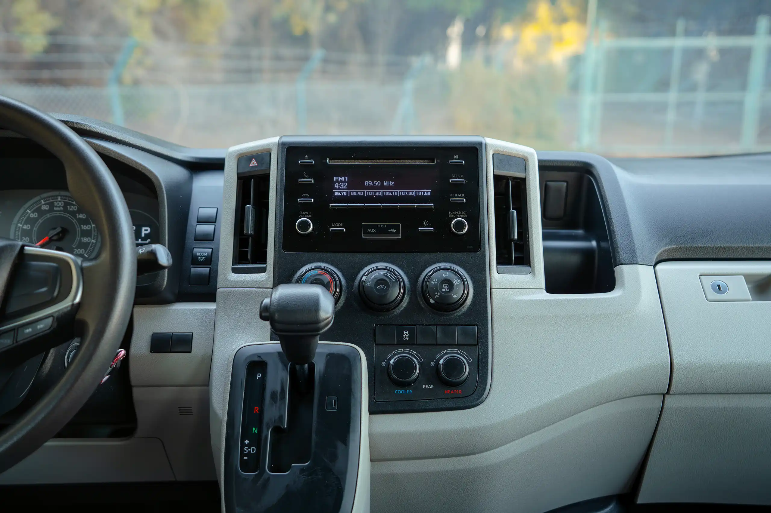 Used 2021 Toyota Hiace GL High Roof White – Infotainment / Touchscreen System at First Choice Cars Sharjah