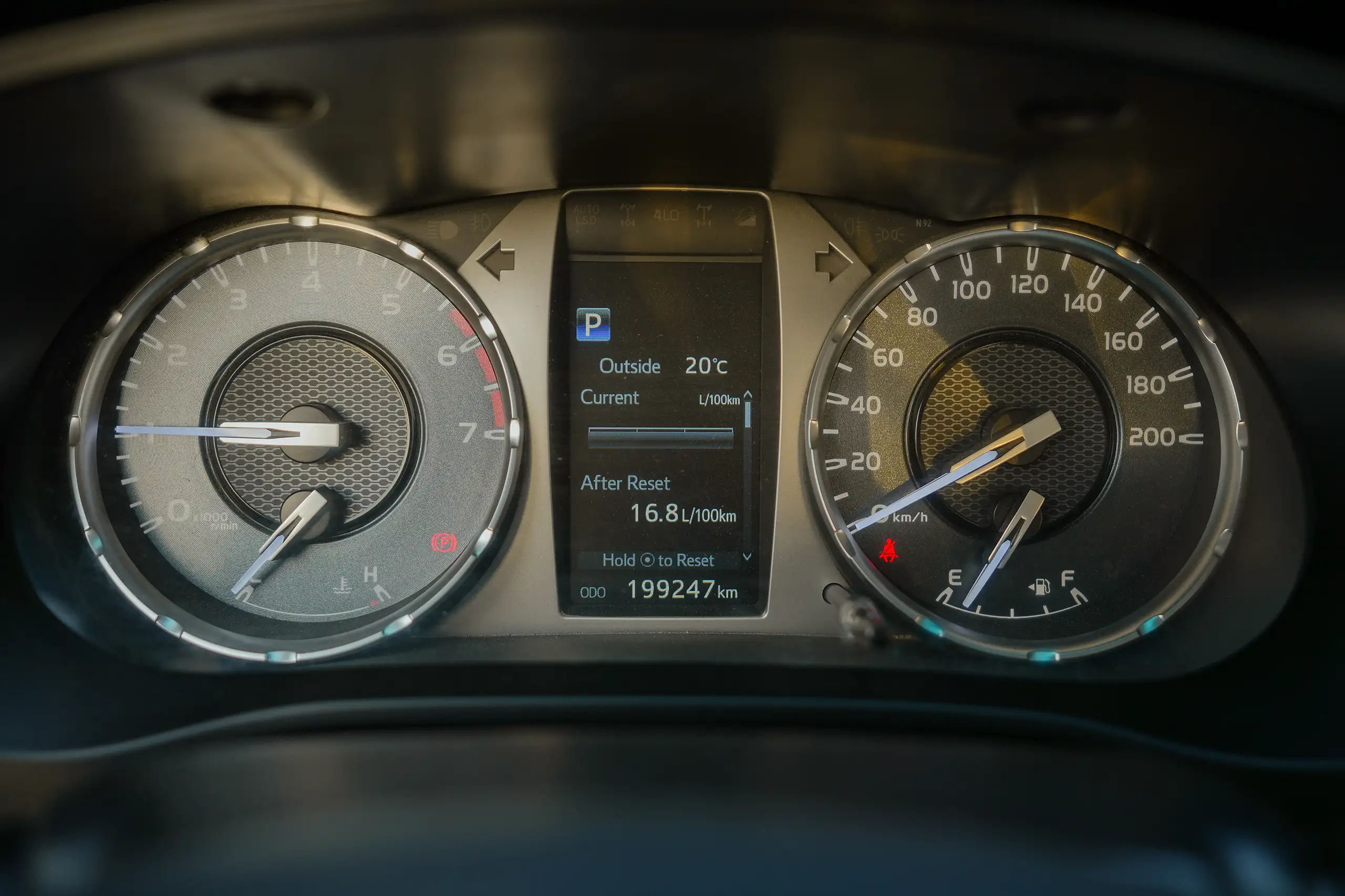 Used 2021 Toyota Hilux GLX Double Cabin White – Odometer / Mileage Reading View at First Choice Cars Sharjah