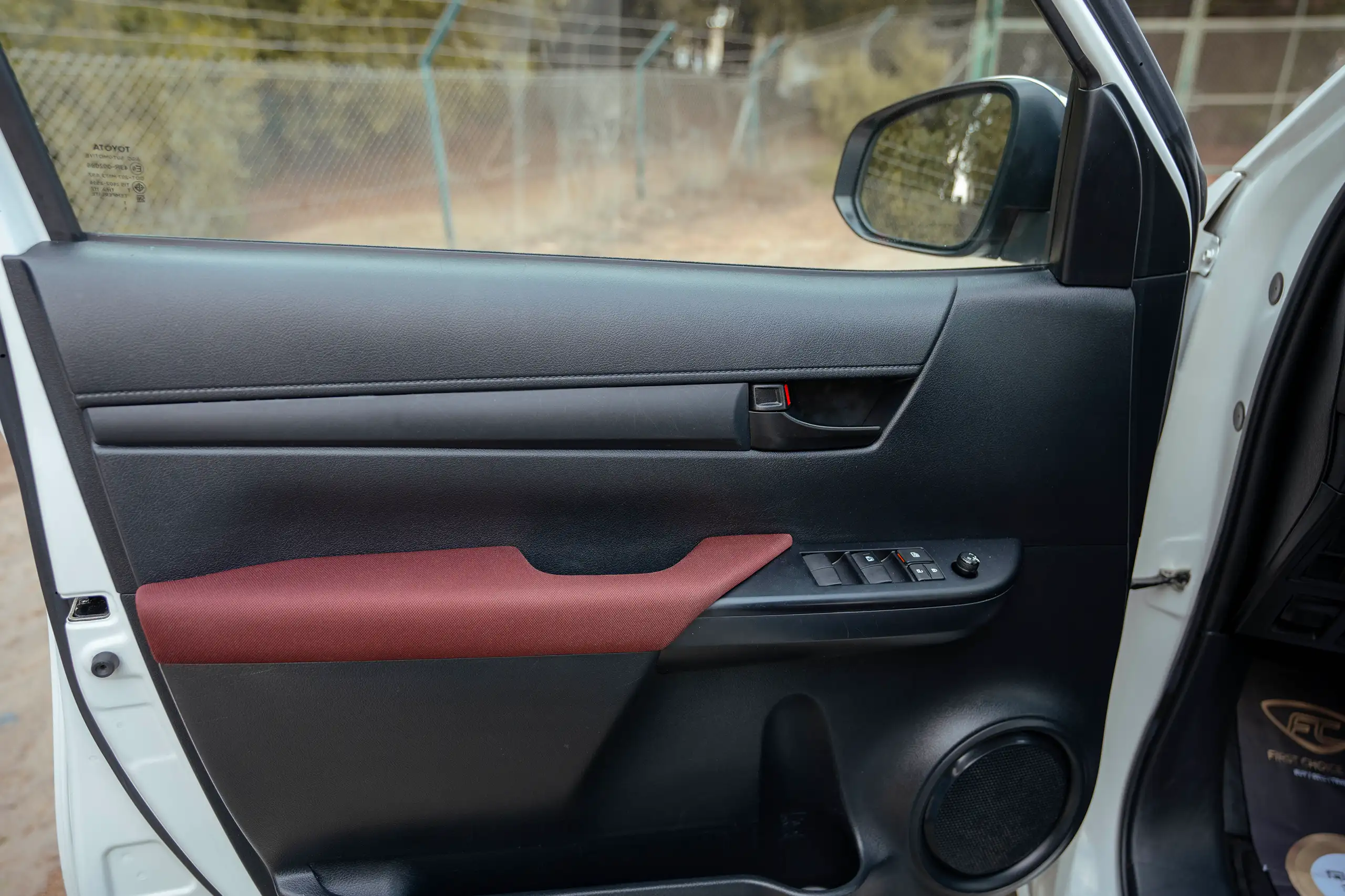 Used 2021 Toyota Hilux GLX Double Cabin White – Driver Door Panel Full View at First Choice Cars Sharjah