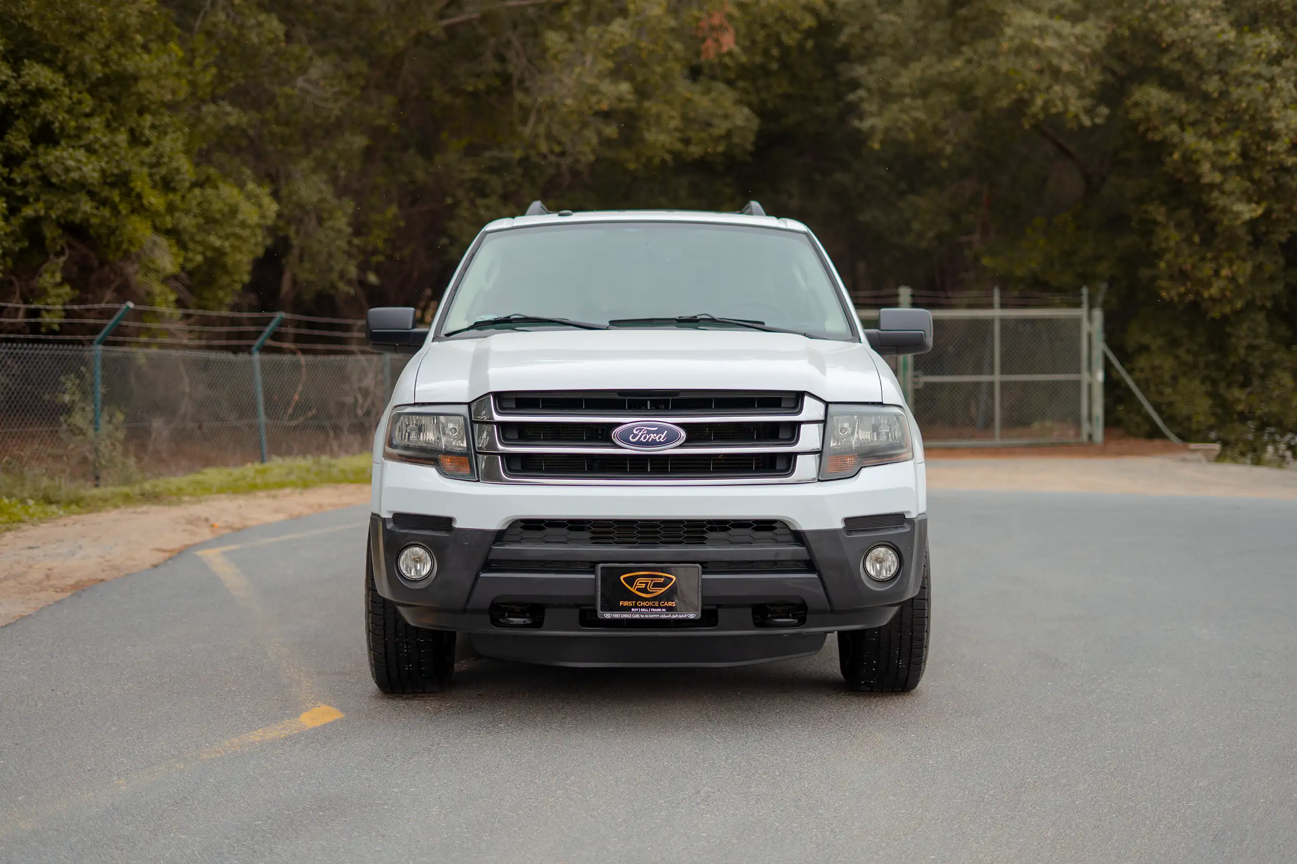 Used 2017 Ford Expedition XLT White – Front View at First Choice Cars Sharjah