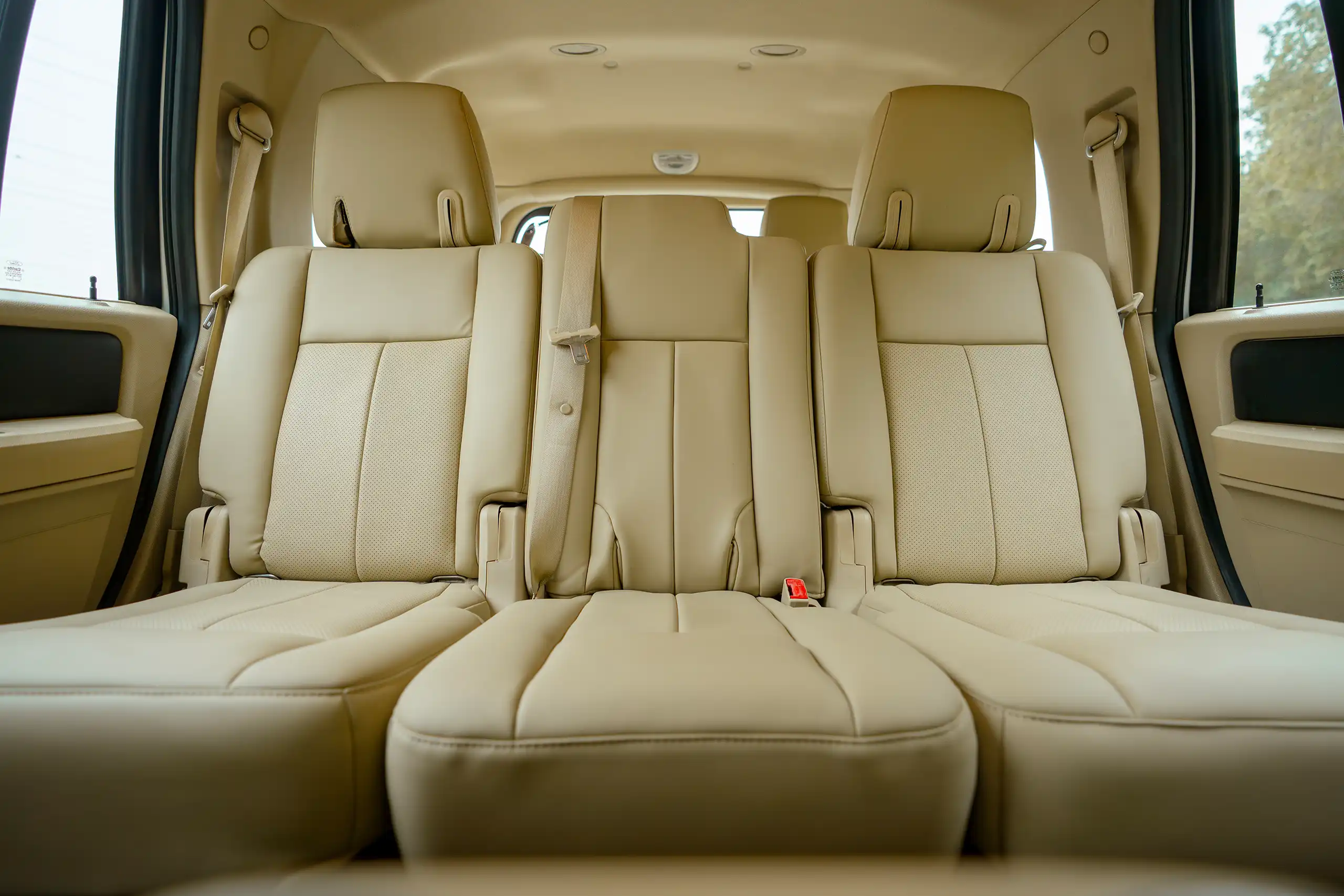 Used 2017 Ford Expedition XLT White – Rear Seat View at First Choice Cars Sharjah