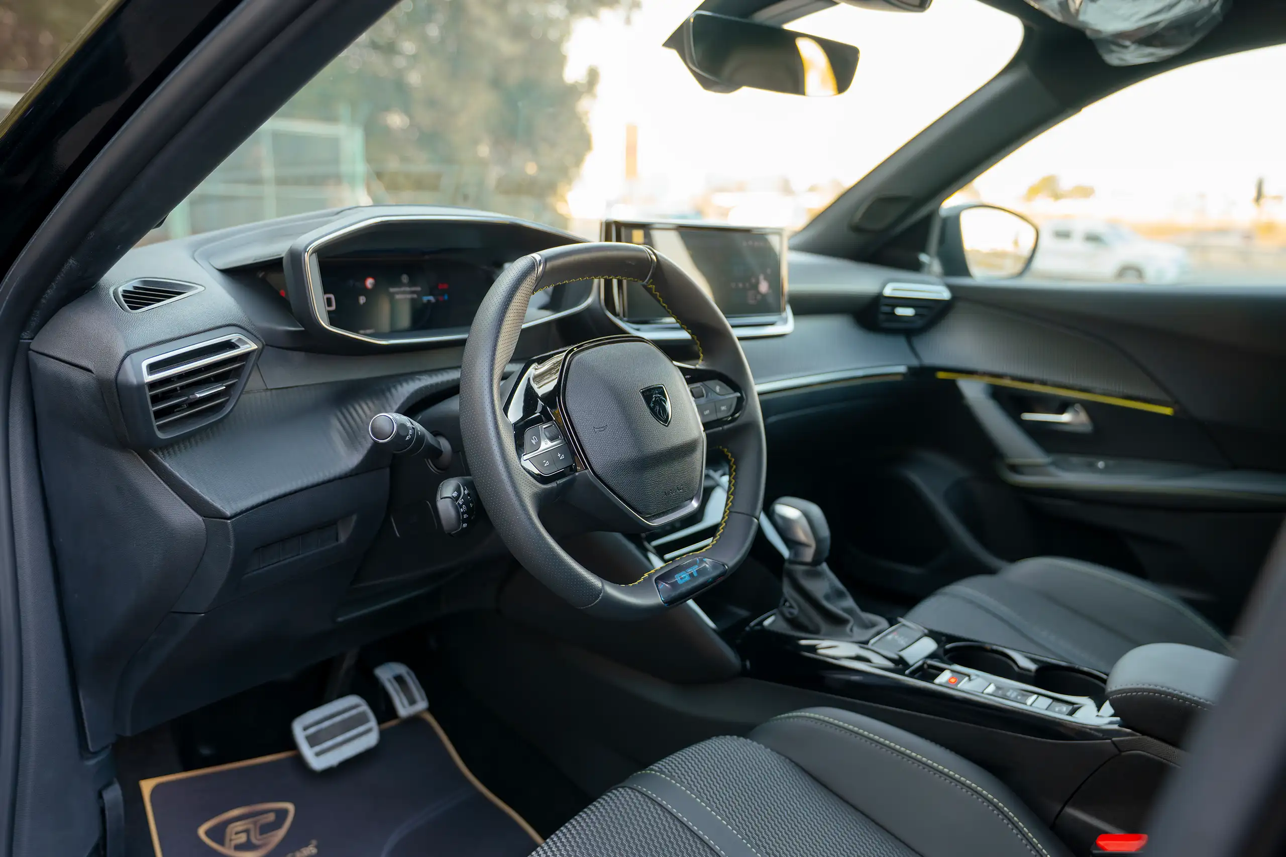 Used 2024 Peugeot 2008 GT Black – Driver Side Dashboard & Steering View at First Choice Cars Sharjah