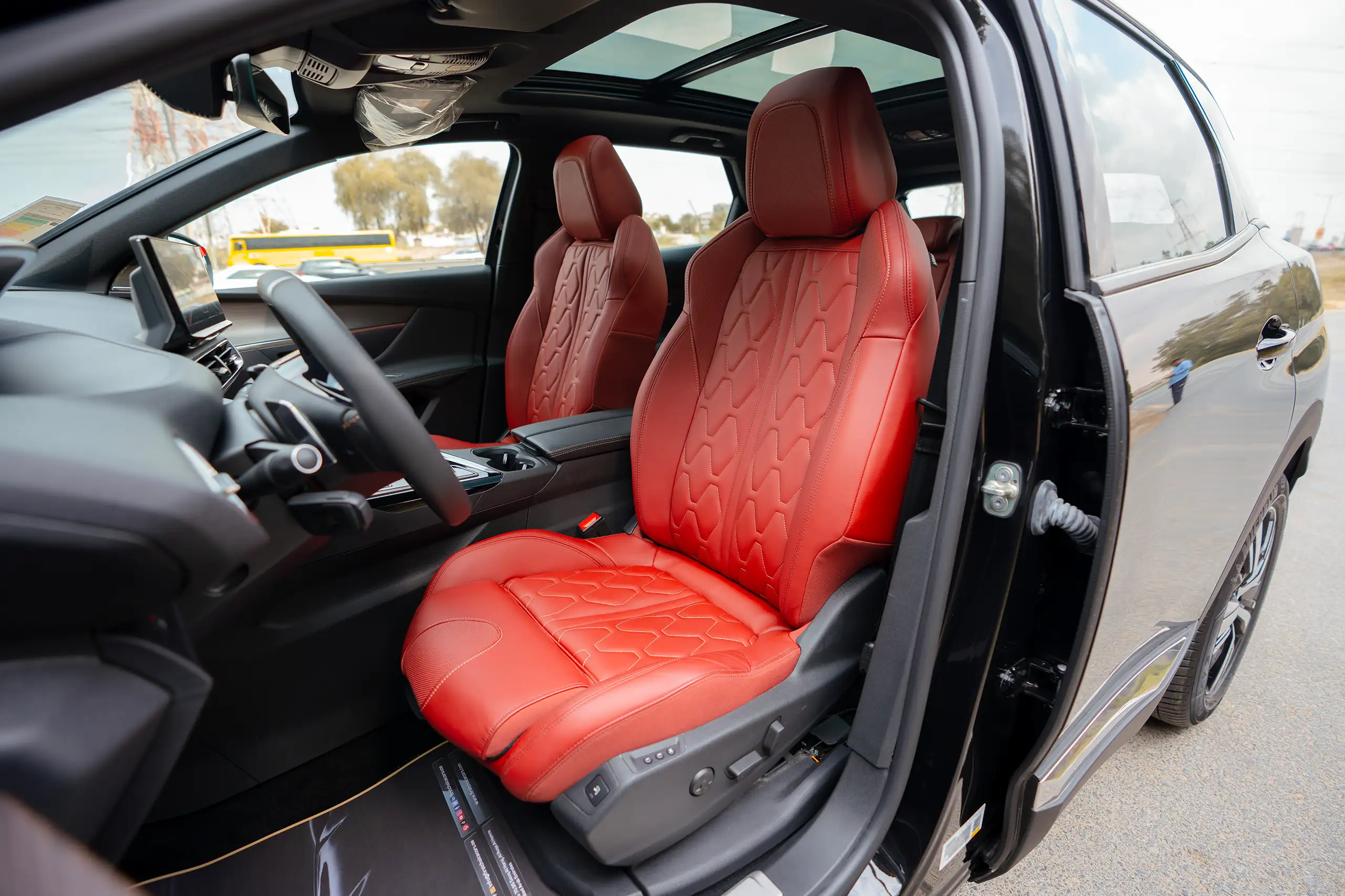 Used 2024 Peugeot 3008 GT Black – Front Driver Side Cabin View at First Choice Cars Sharjah