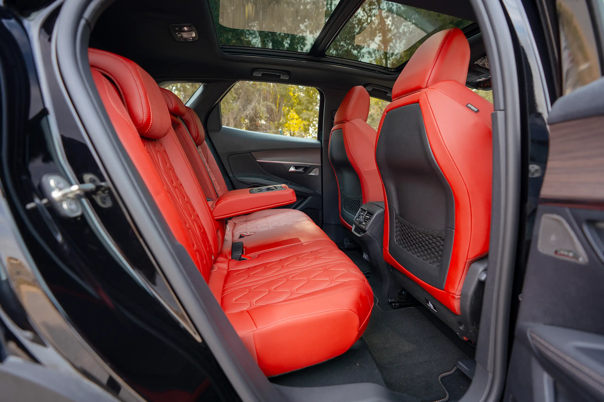 Used 2024 Peugeot 3008 GT Black – Rear Passenger Side Cabin View at First Choice Cars Sharjah