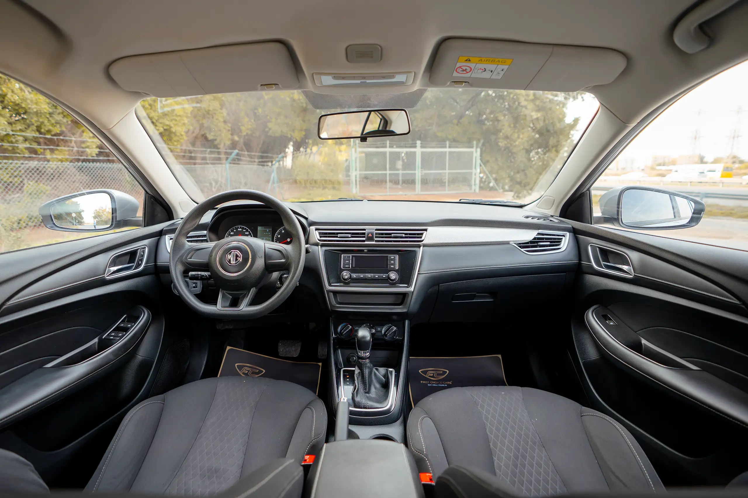 Used 2022 MG 5 Comfort Silver – Front Cabin / Dashboard Full View at First Choice Cars Sharjah
