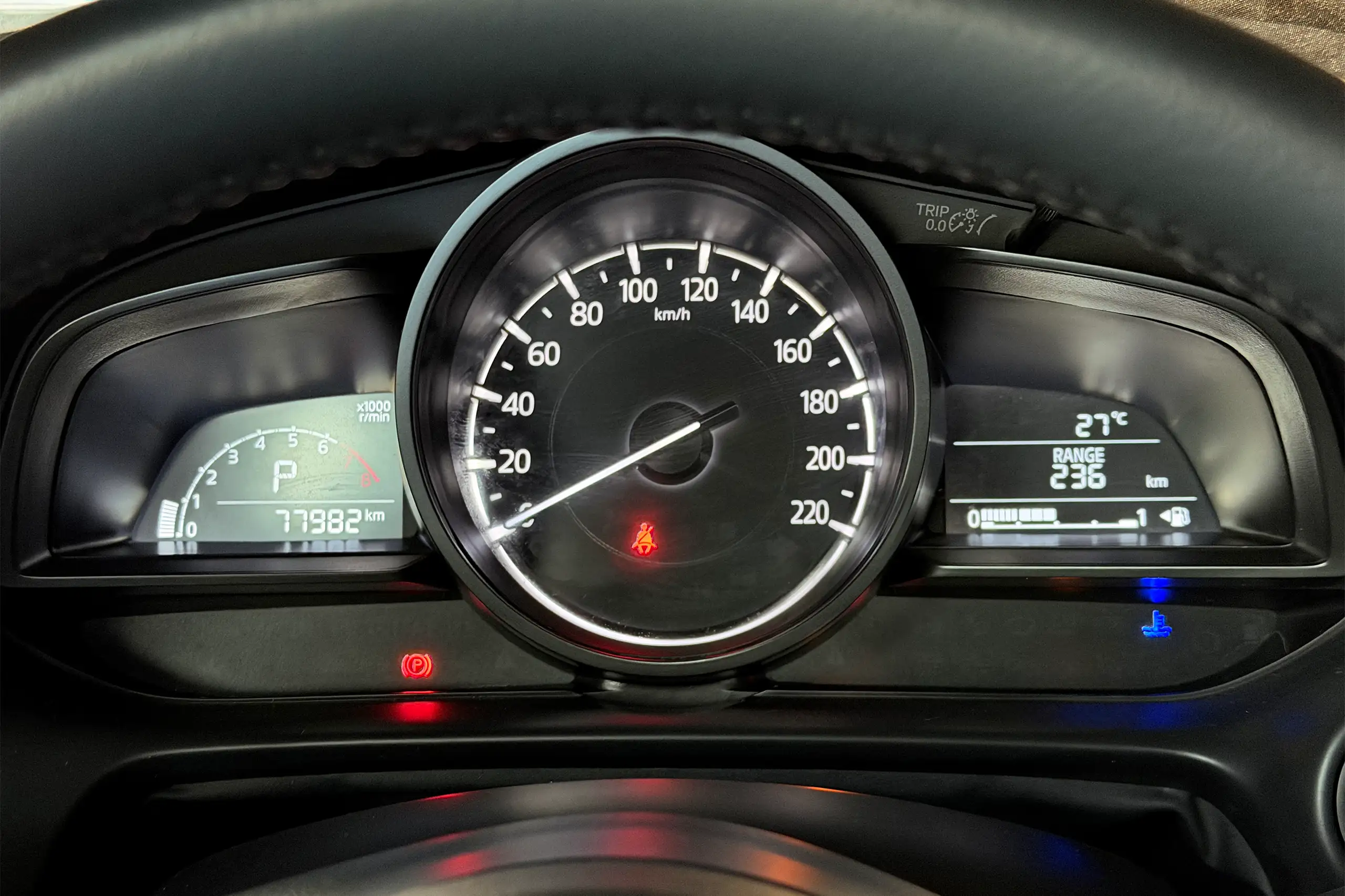 Used 2023 Mazda CX-3 GS Blue – Odometer / Mileage Reading View at First Choice Cars Sharjah