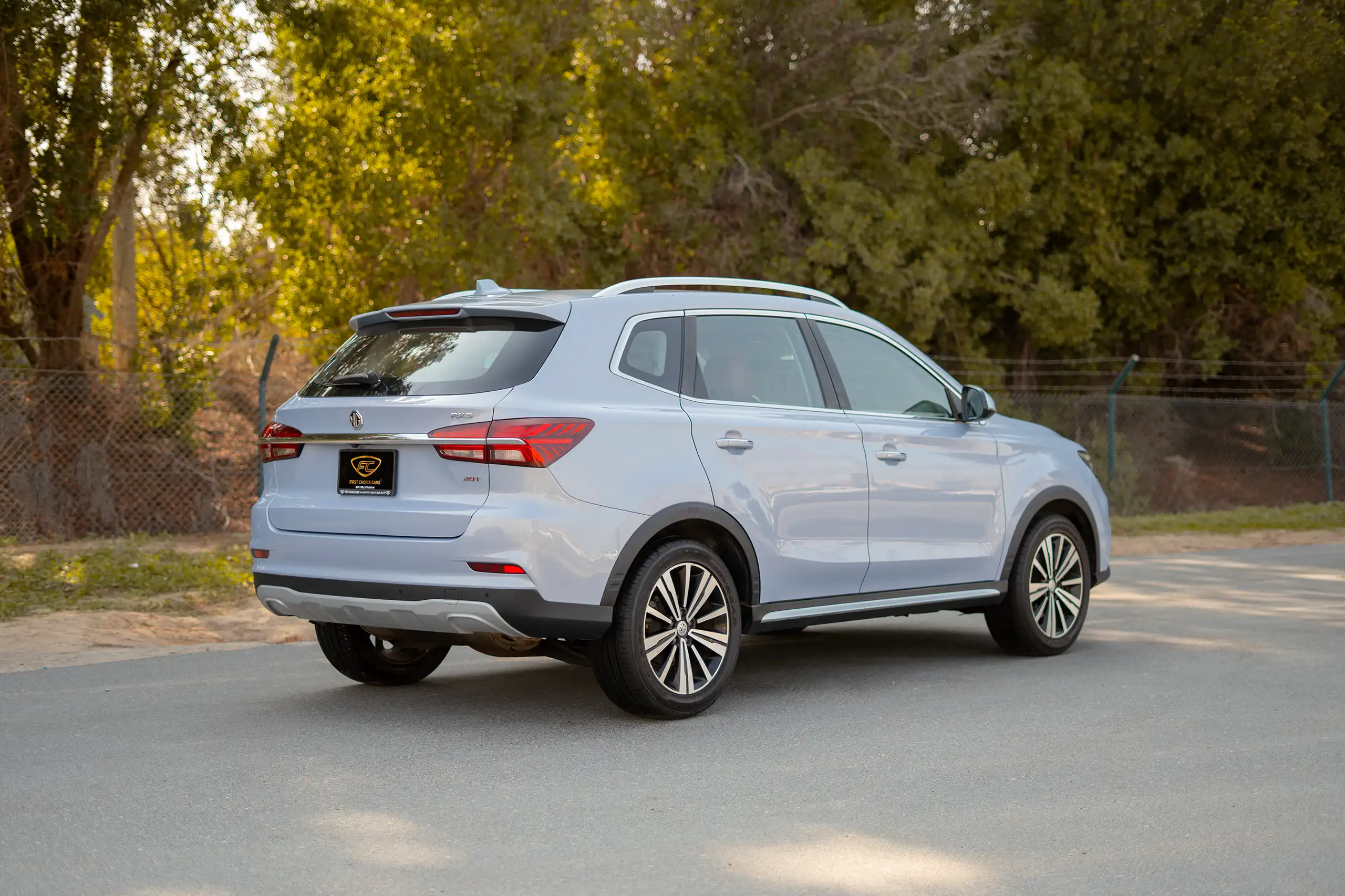 Used 2022 MG RX5 Luxury Silver – Right Back Diagonal (45°) View at First Choice Cars Sharjah