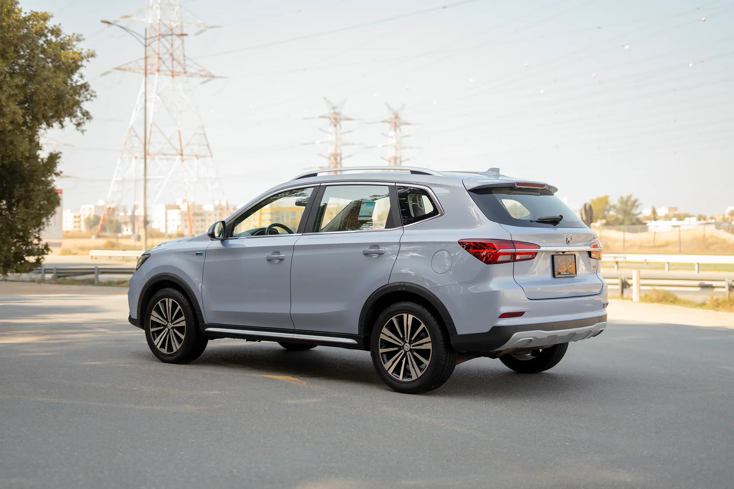 Used 2022 MG RX5 Luxury Silver – Left Back Diagonal (45°) View at First Choice Cars Sharjah