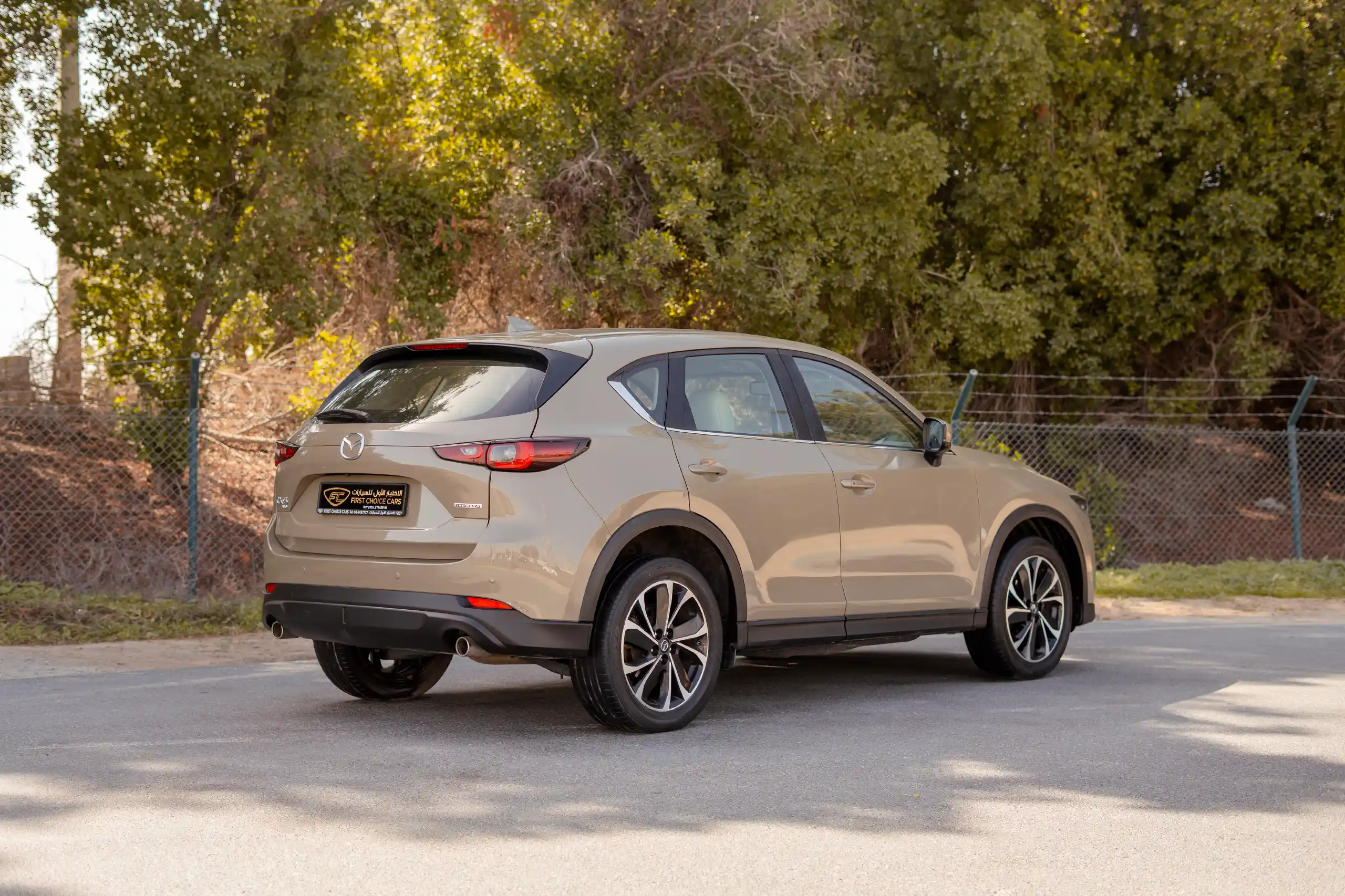 Used 2023 Mazda CX-5 GT Gold – Right Back Diagonal (45°) View at First Choice Cars Sharjah