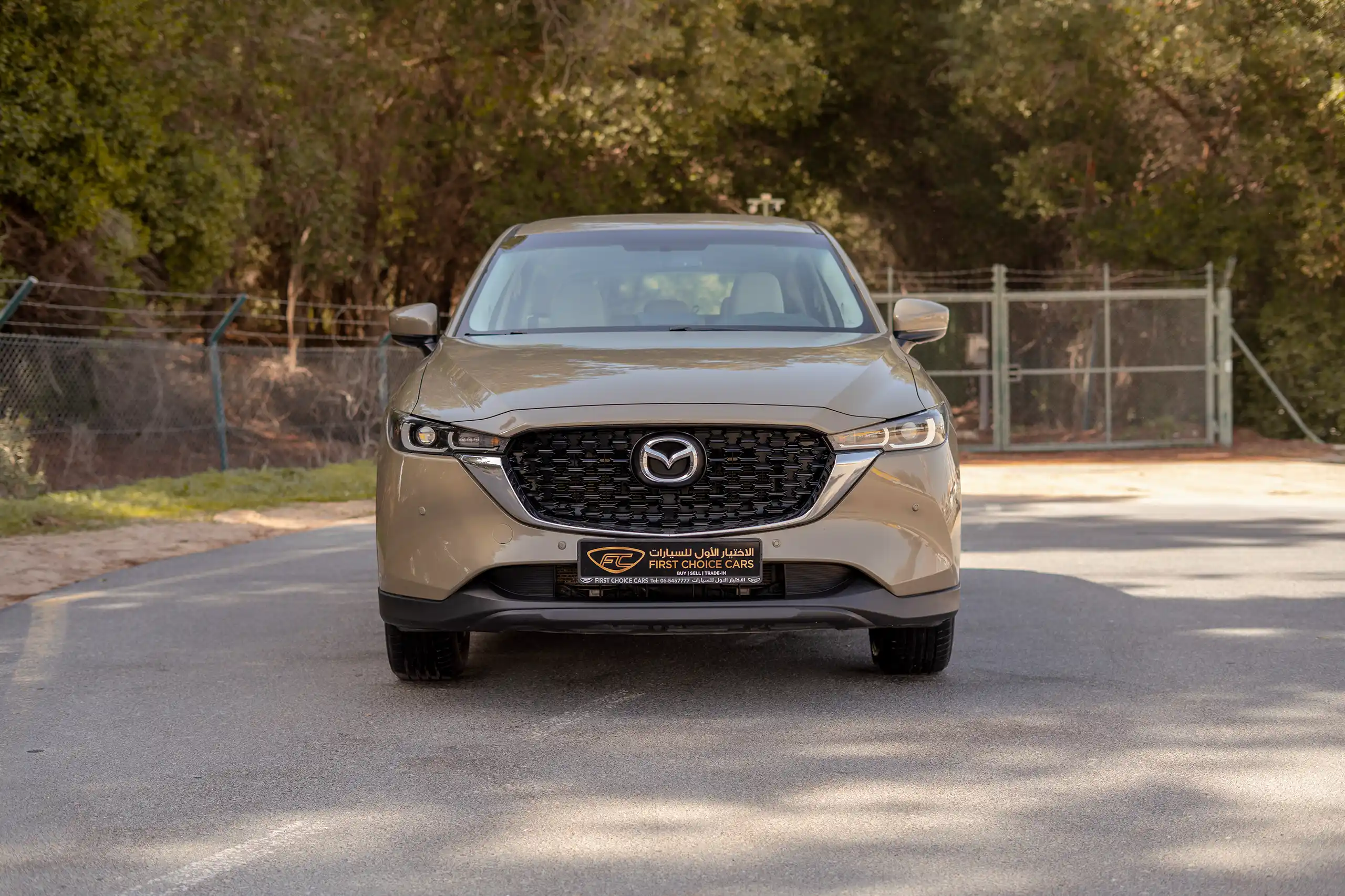 Used 2023 Mazda CX-5 GT Gold – Front View at First Choice Cars Sharjah