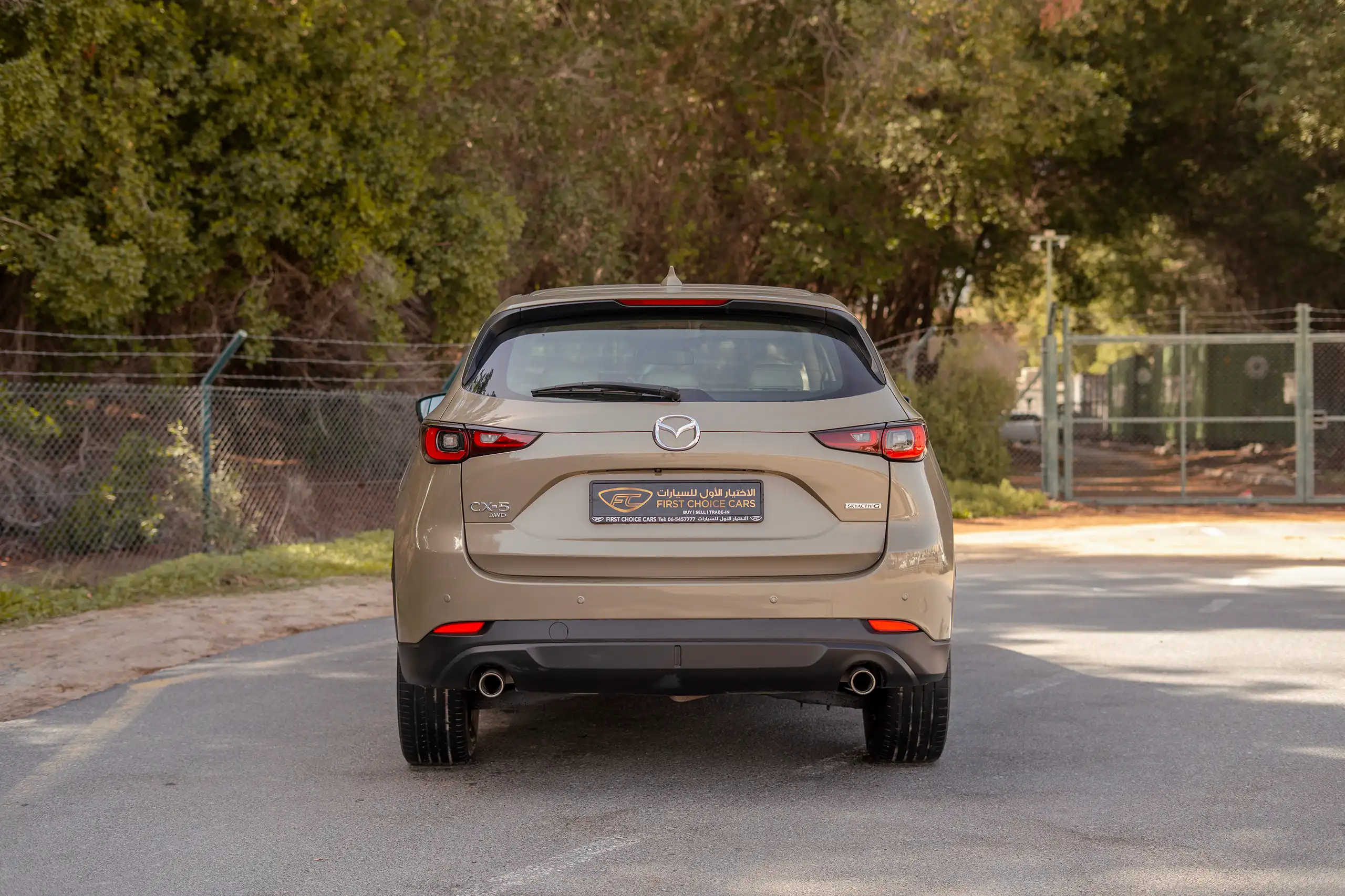 Used 2023 Mazda CX-5 GT Gold – Back/Rear View at First Choice Cars Sharjah