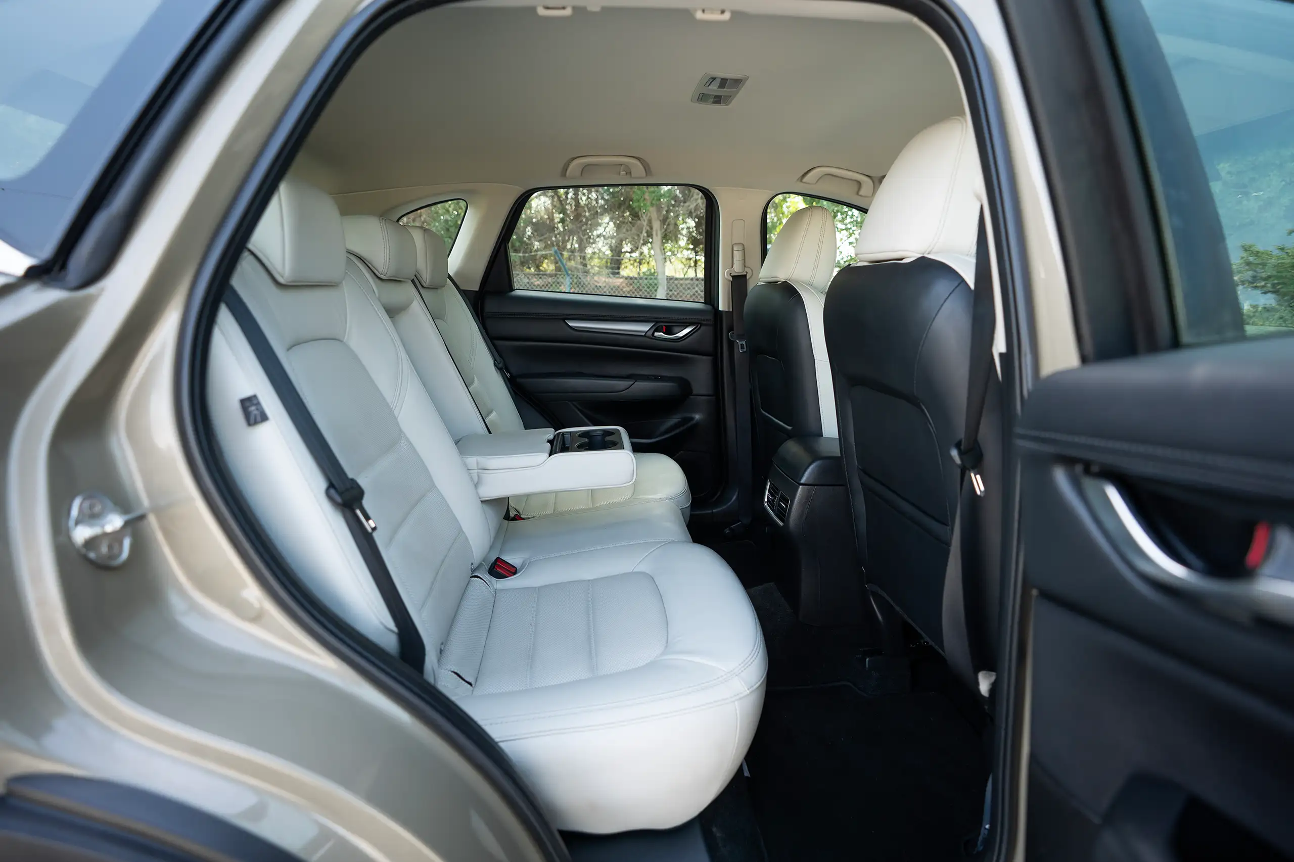 Used 2023 Mazda CX-5 GT Gold – Rear Passenger Side Cabin View at First Choice Cars Sharjah