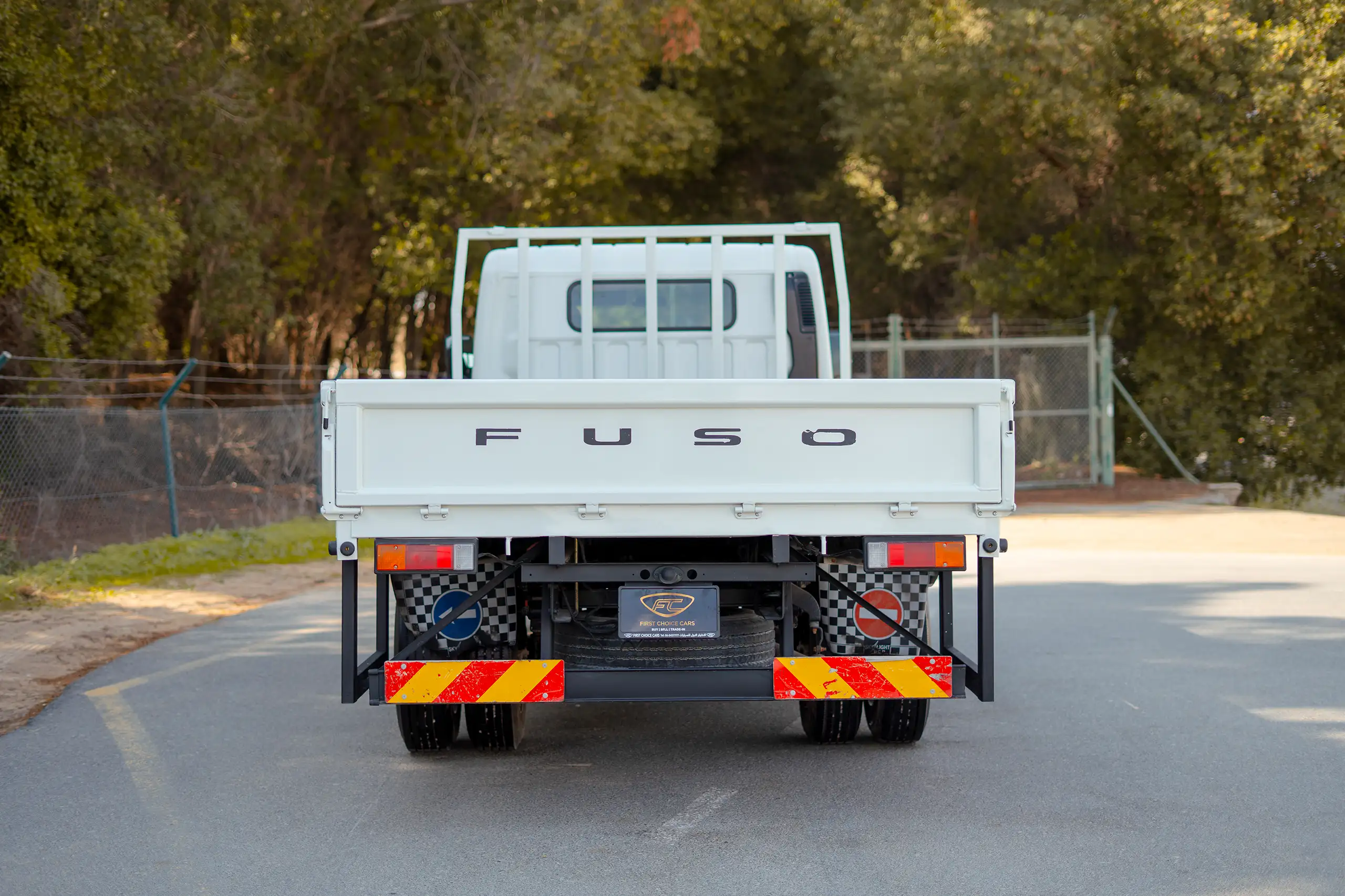 Used 2023 Mitsubishi Canter Cargo Body White – Back/Rear View at First Choice Cars Sharjah